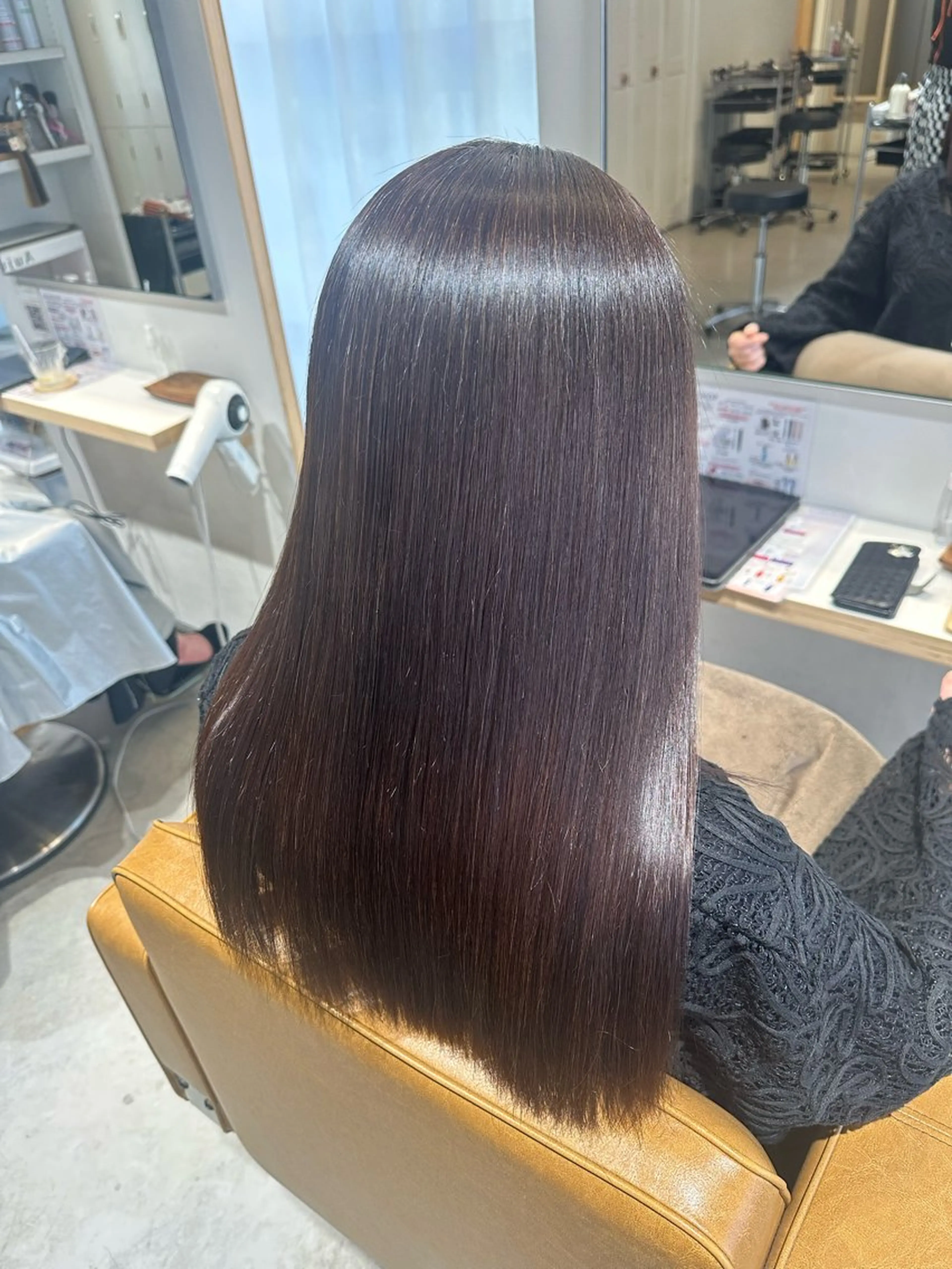 セミロング パーマ ストレートパーマ 暖色/ヘアアレンジ 🎀♡irohaのヘアスタイル