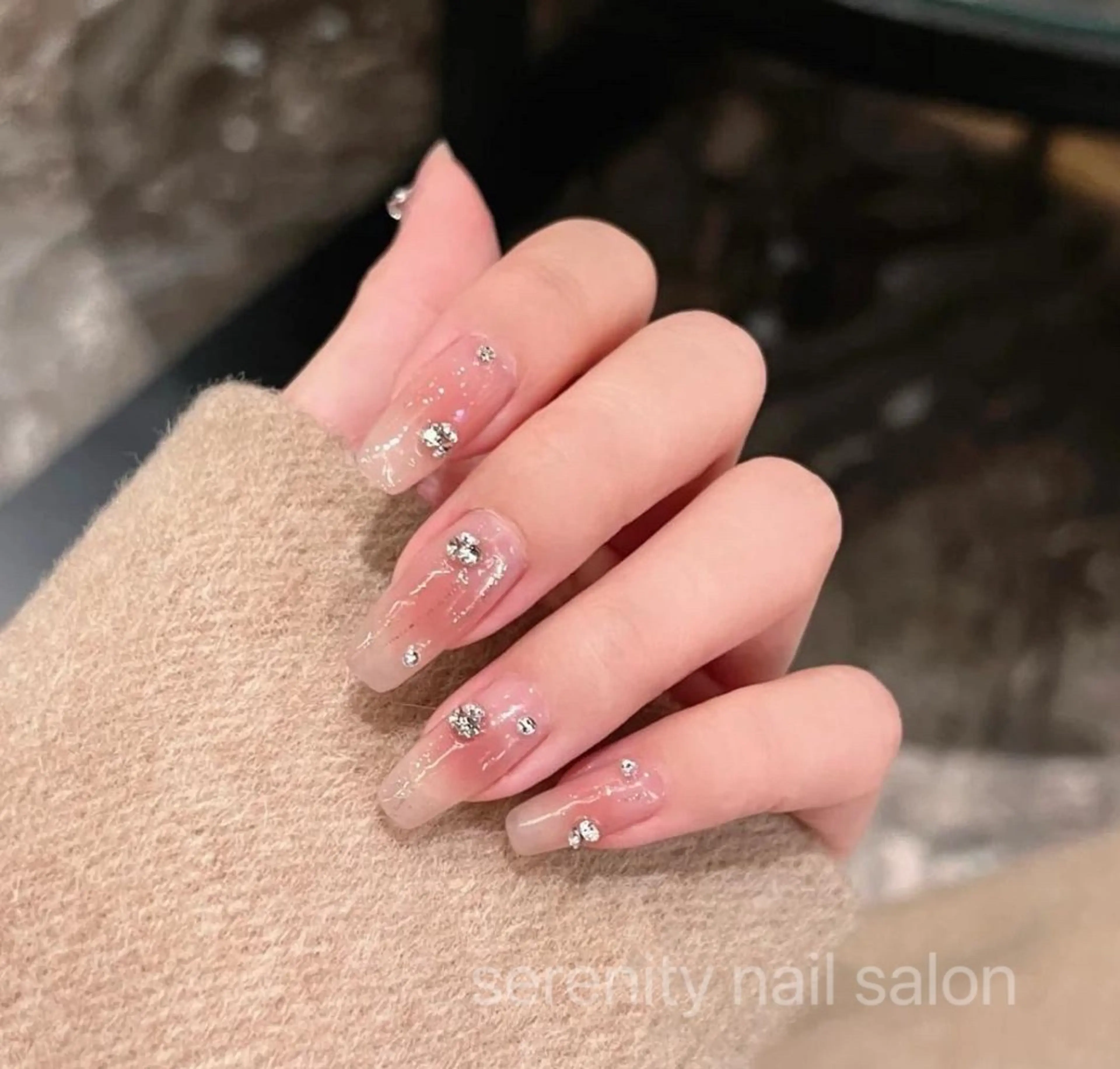 ネイル ハンドネイル ハンドケア ✨Serenity ワンホンネイルのネイルデザイン