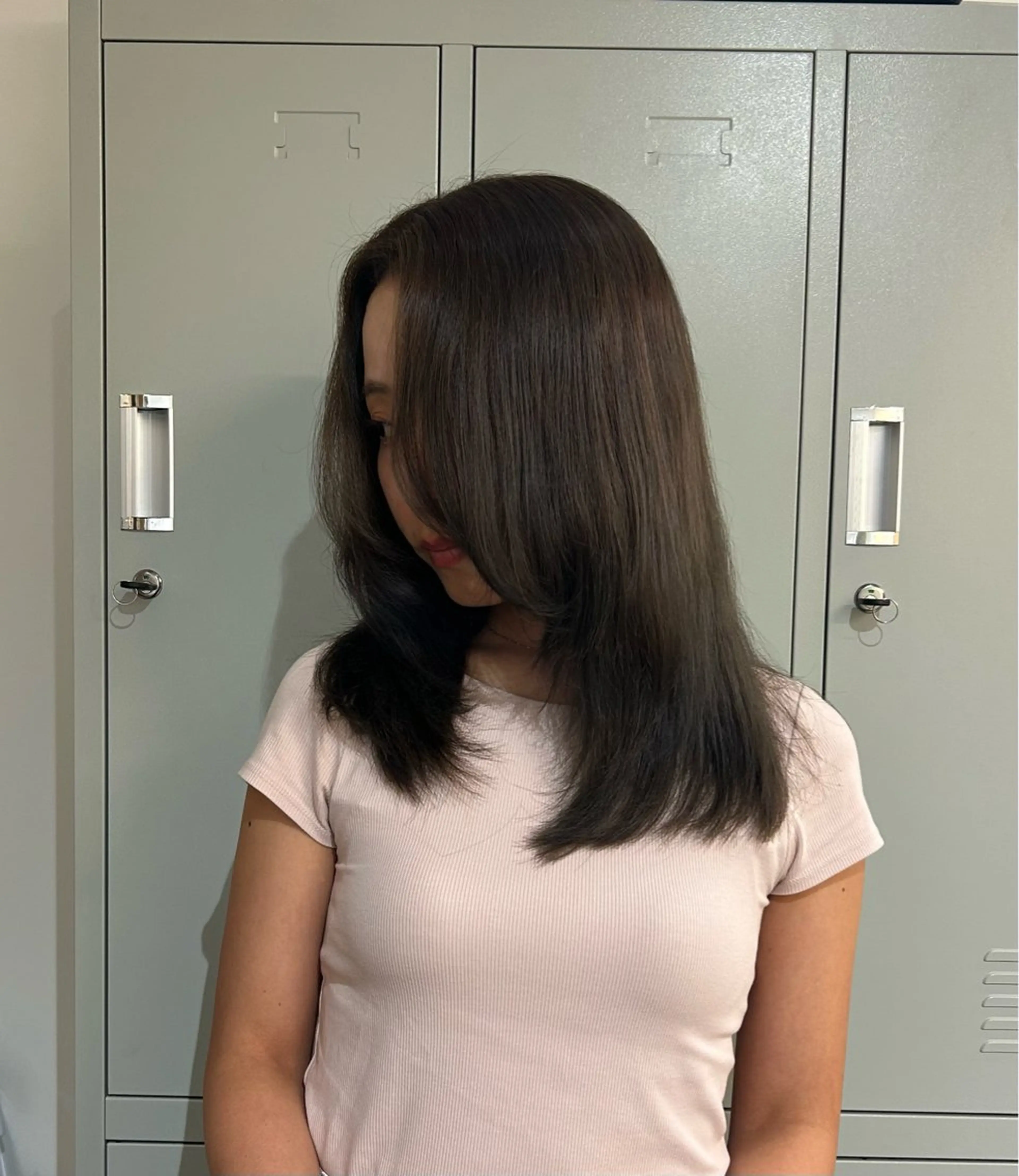 ミディアム ボブ 髪質改善 似合わせカット トリートメント ヘアカラー 柔らかカラー🩰🫧 ケアブリーチ🫧のヘアスタイル