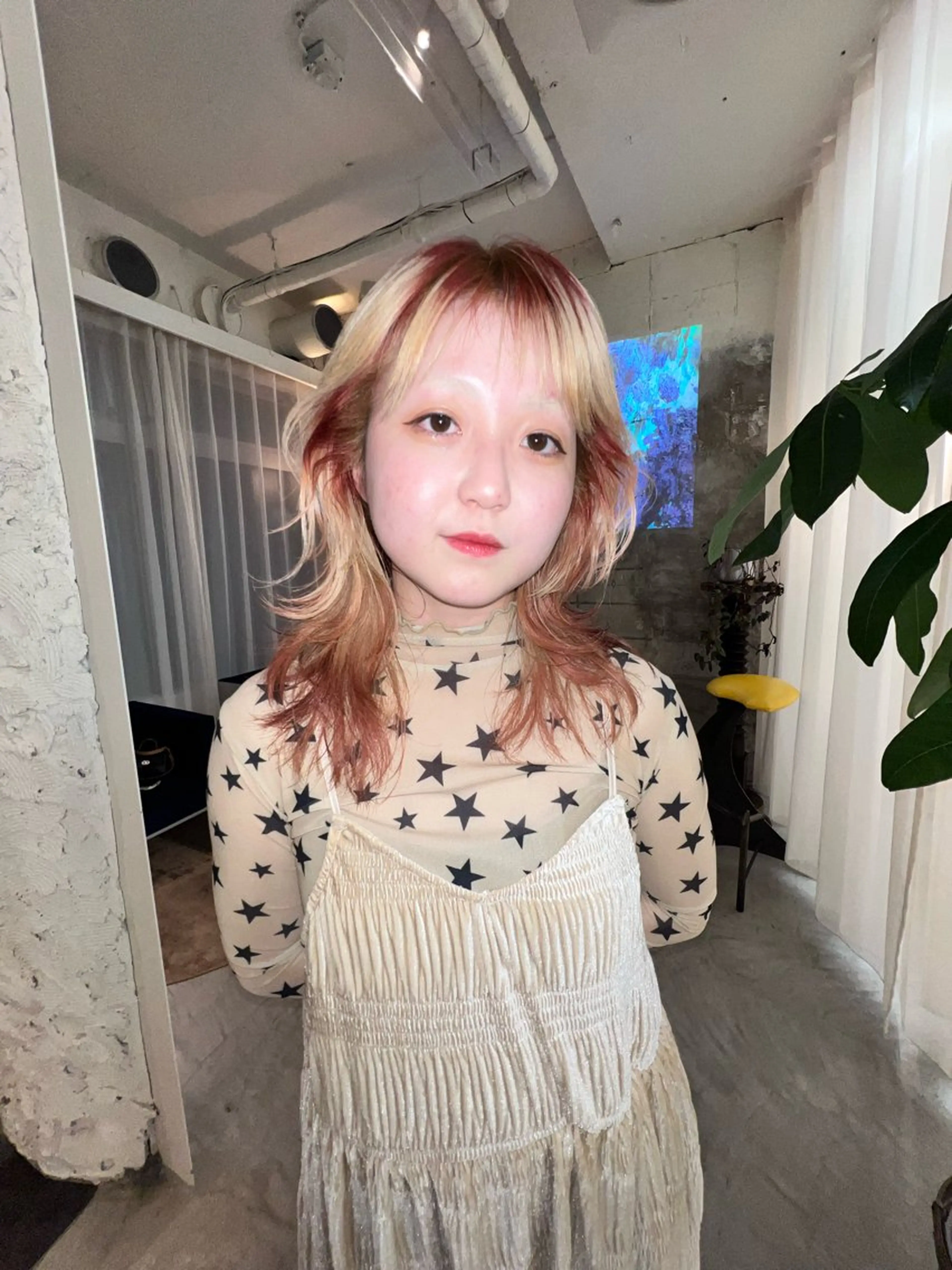 ロング カラー カット ヘアカラー haco＋所属・圧倒的デザイン力 店長🎨RENAのヘアスタイル
