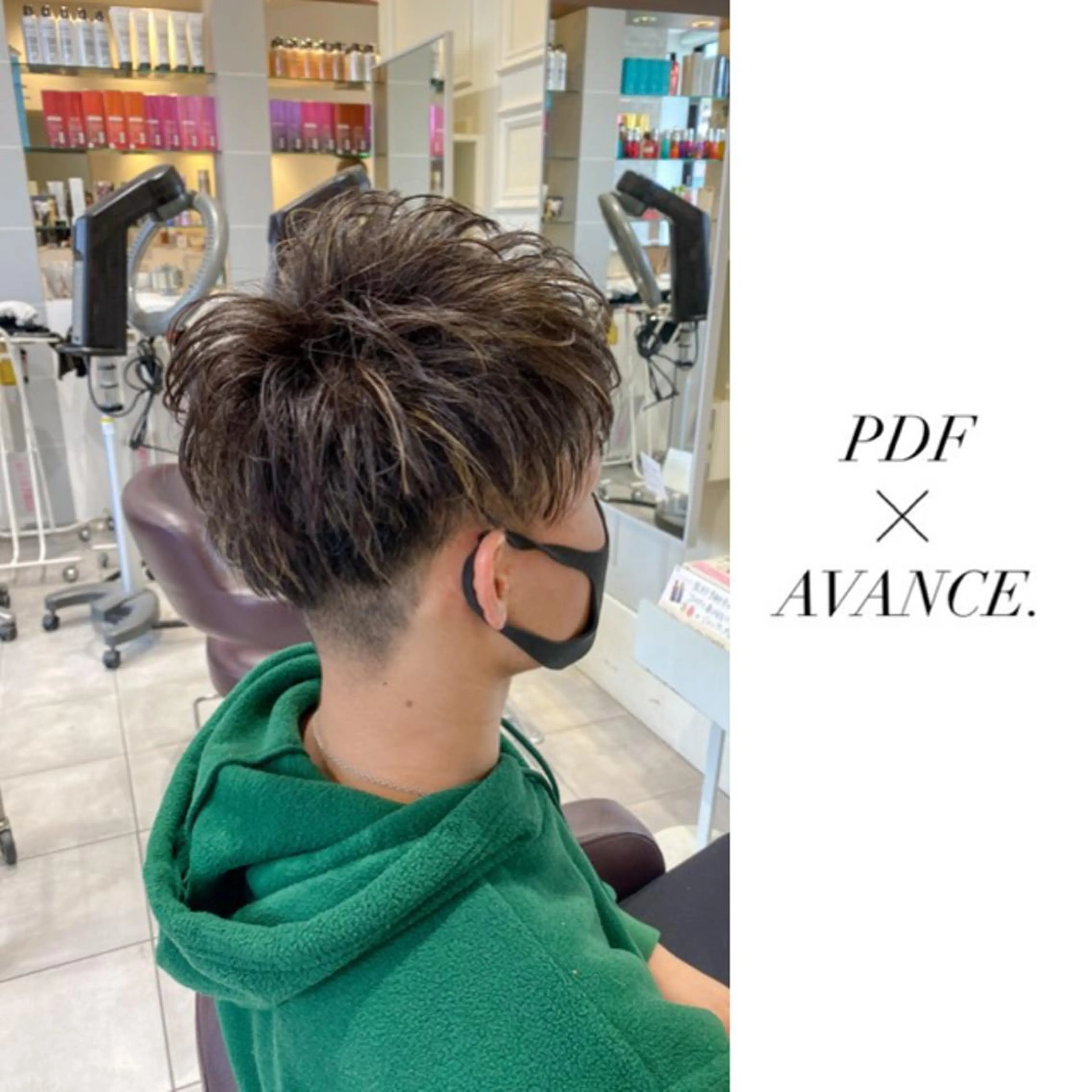 ショート カラー メンズ メンズハイライト ツーブロック ハイライトカラー ハイライト カット ヘアカラー AVANCE.難波 店長 松元のヘアスタイル