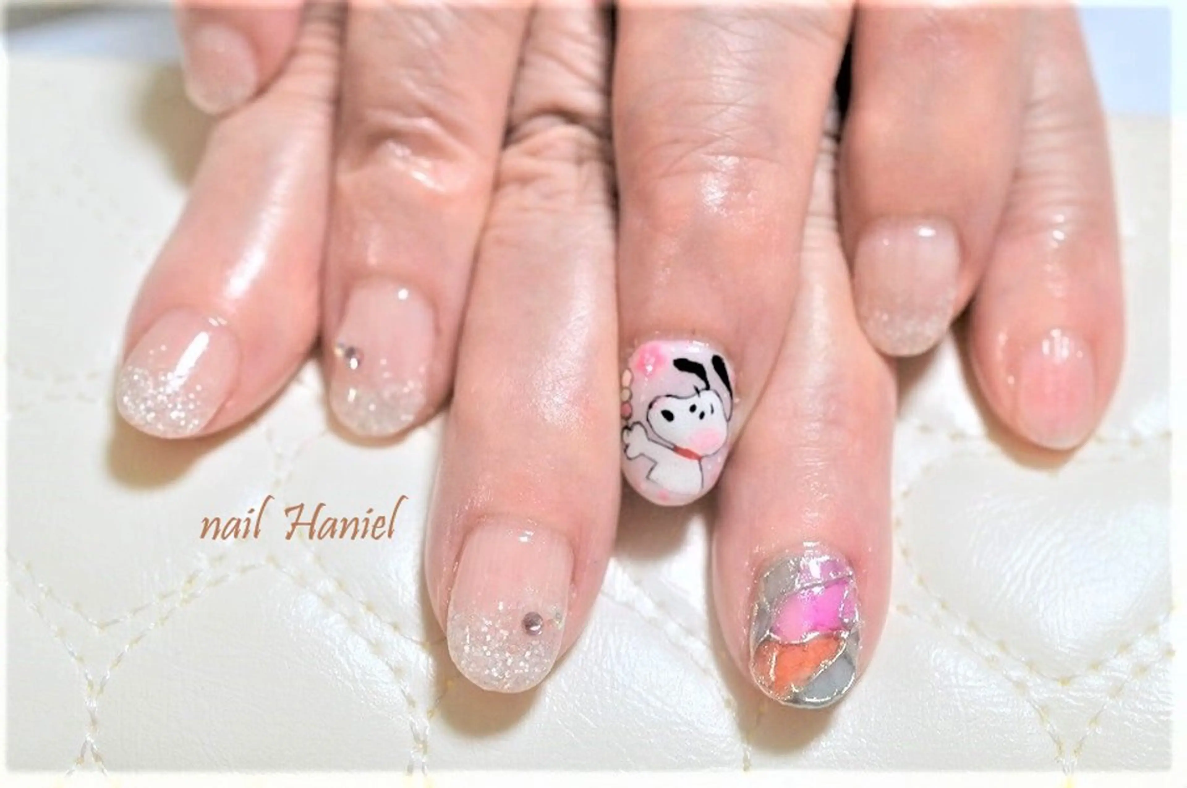 ネイル アートネイル ジェルネイル オフィスネイル パラジェル ハンドネイル nail Haniel所属・半蔵門サロンハニエル 魅神 ちよのネイルデザイン
