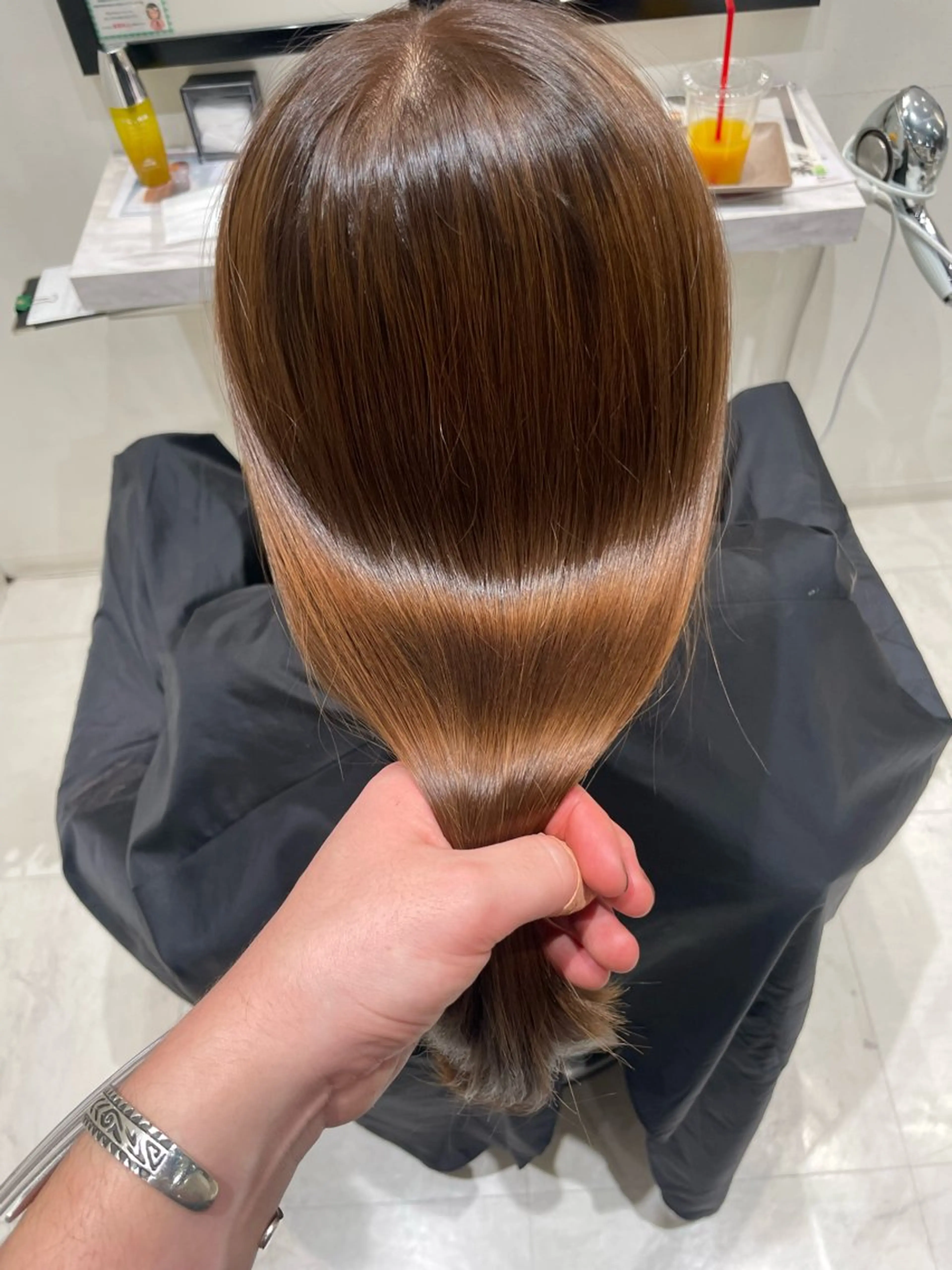 ロング カラー 髪質改善 カット ヘアカラー トリートメント k-two✨たき艶感 カラー／美髪矯正のヘアスタイル