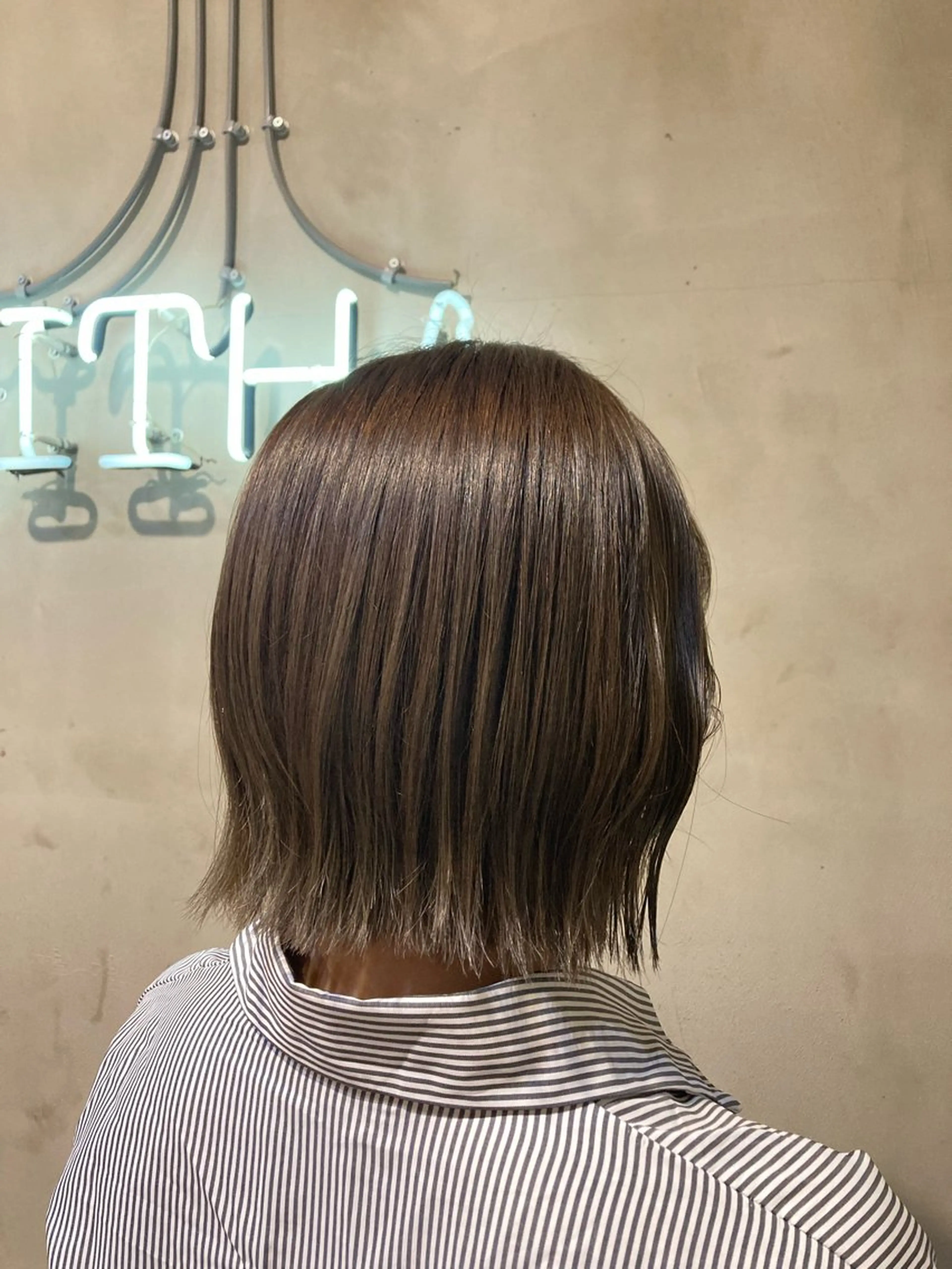 ミディアム カラー パーマ ヘアアレンジ くびれヘア/艶カラー /髪質改善🌷喜美花のヘアスタイル
