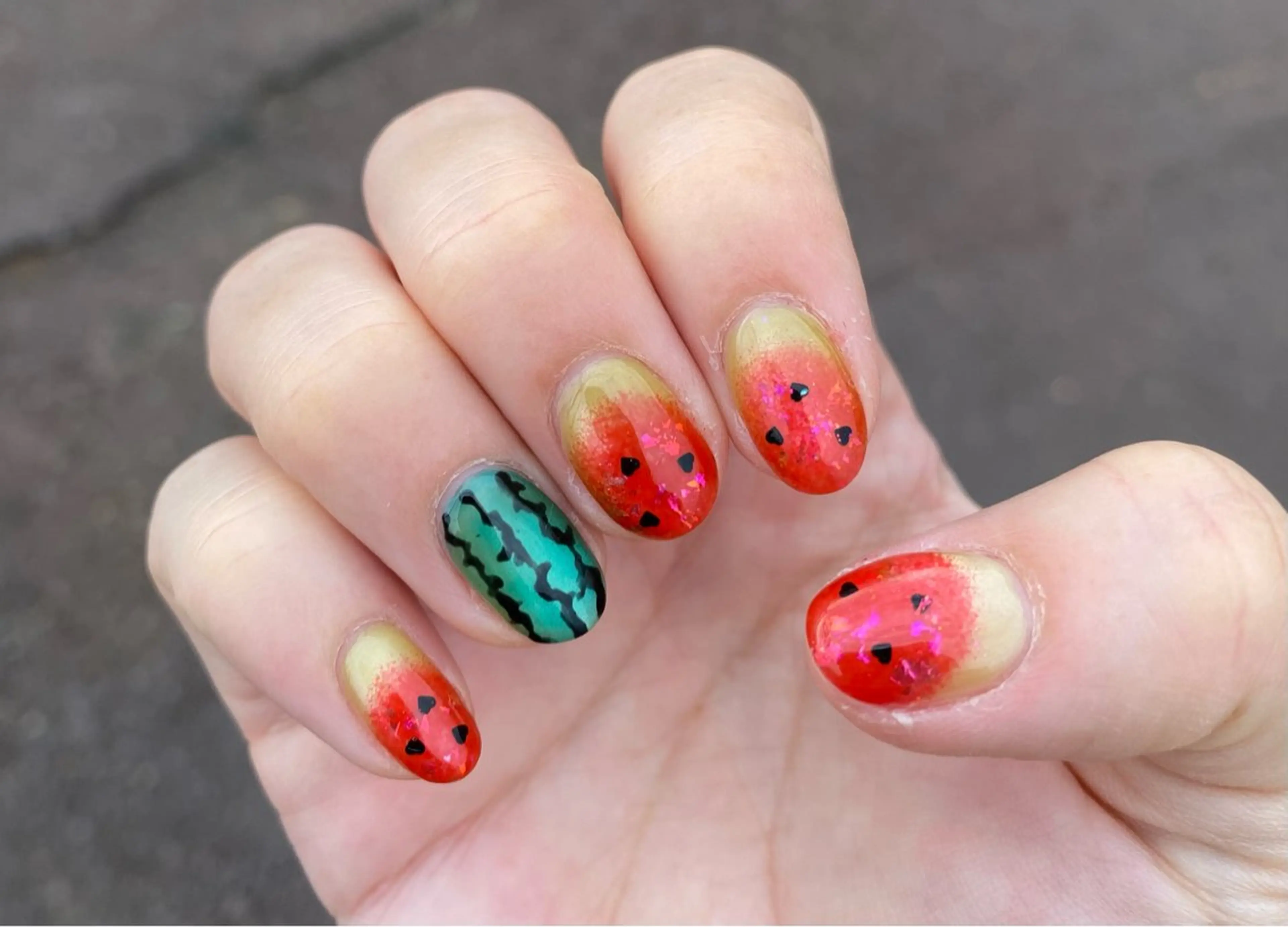 ネイル ハート ハンドネイル Glanz  Nail aのネイルデザイン