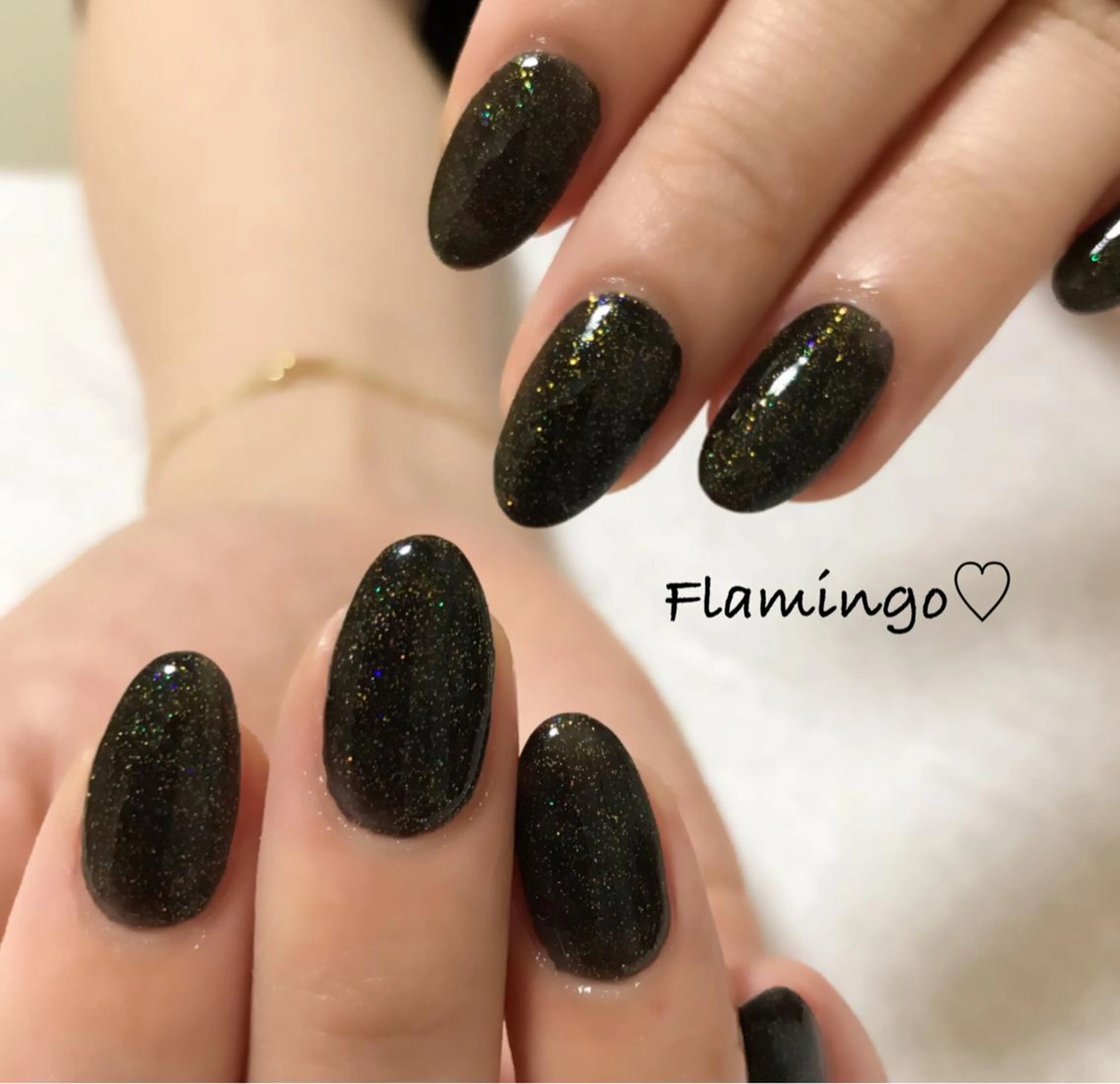 ネイル キラキラネイル ラメ(グリッター) ワンカラーネイル 40代からの爪を守る ×ケア重視サロン♡のネイルデザイン