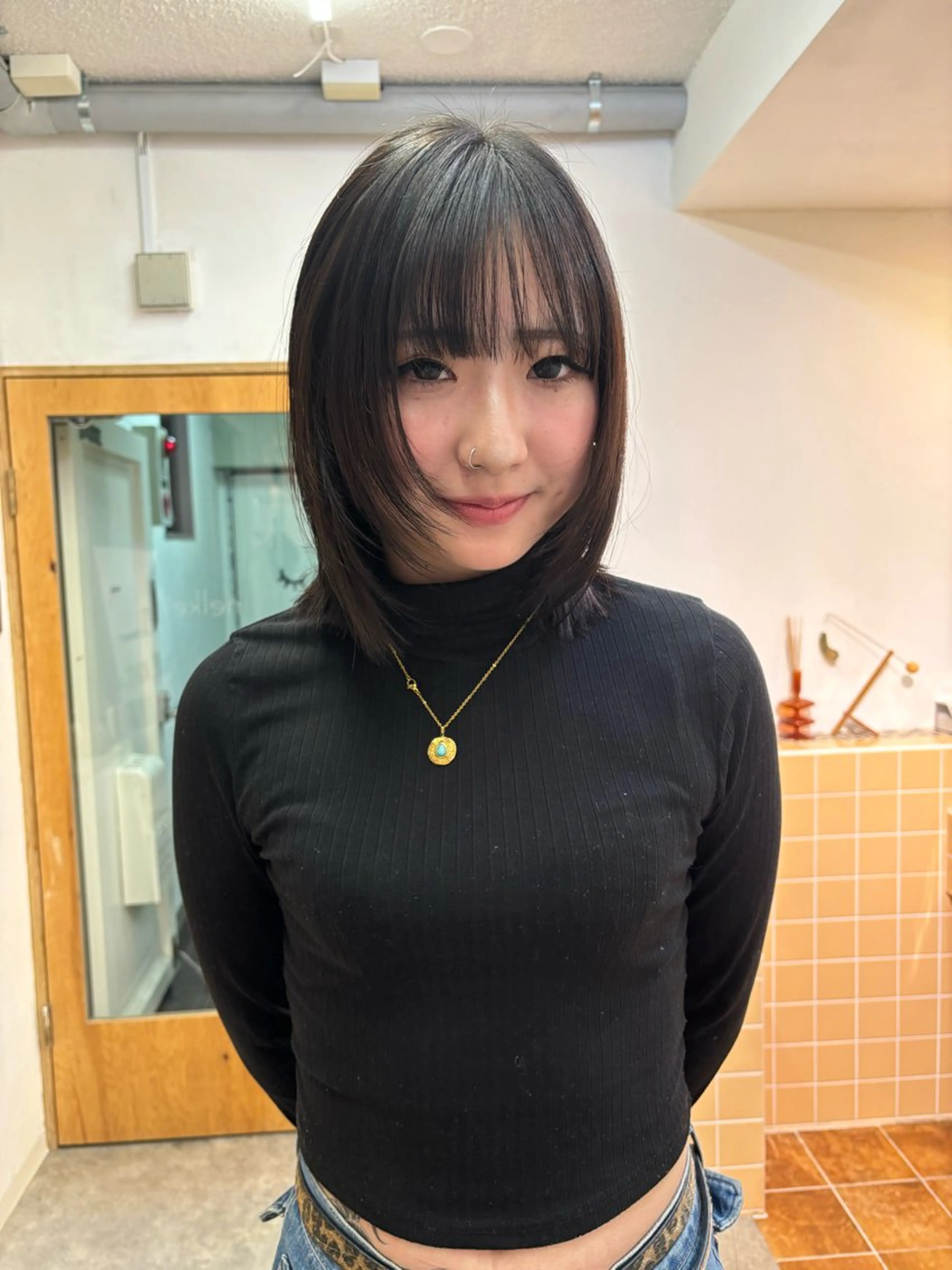 ミディアム カラー カット ヘアカラー sakura🌸 レイヤー/nelkeのヘアスタイル