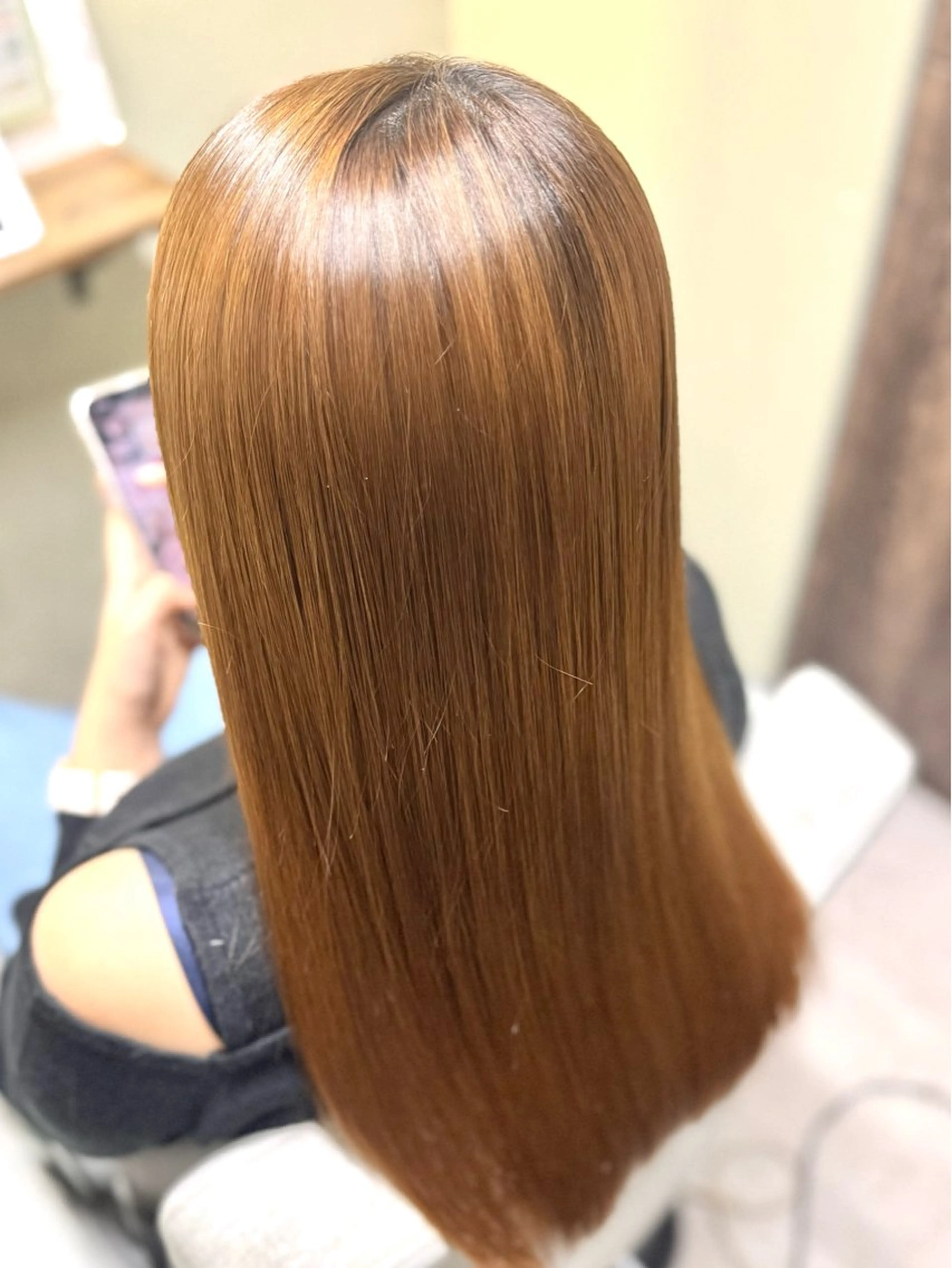 セミロング カット 縮毛矯正 トリートメント ヘッドスパ 巻ける美髪矯正/ 韓国ヘア/yutaのヘアスタイル