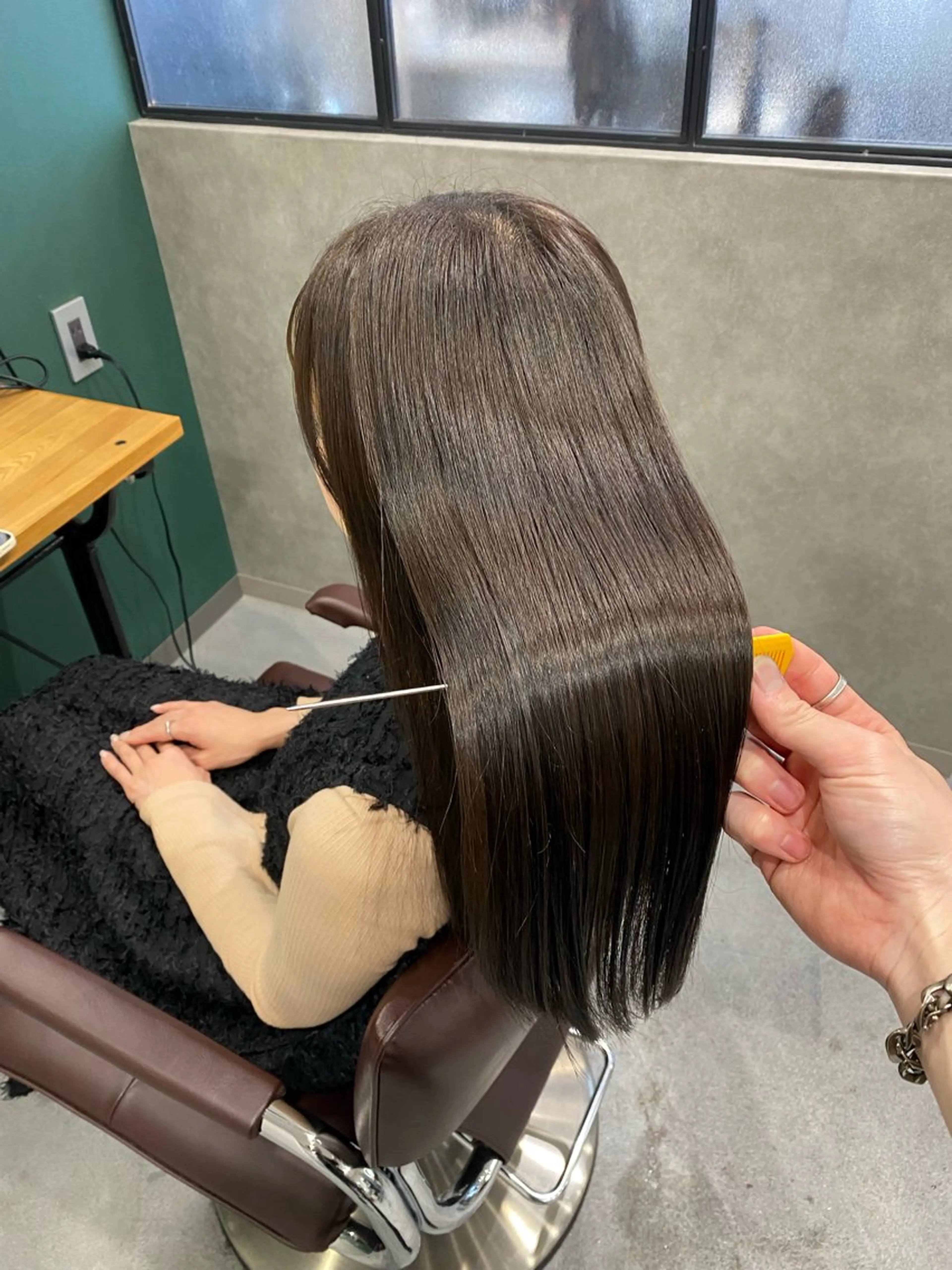 セミロング カラー 髪質改善 ヘアカラー トリートメント ekolu北梅田店所属・梅田中崎町髪質改善 /オキヒロト/エコルのヘアスタイル