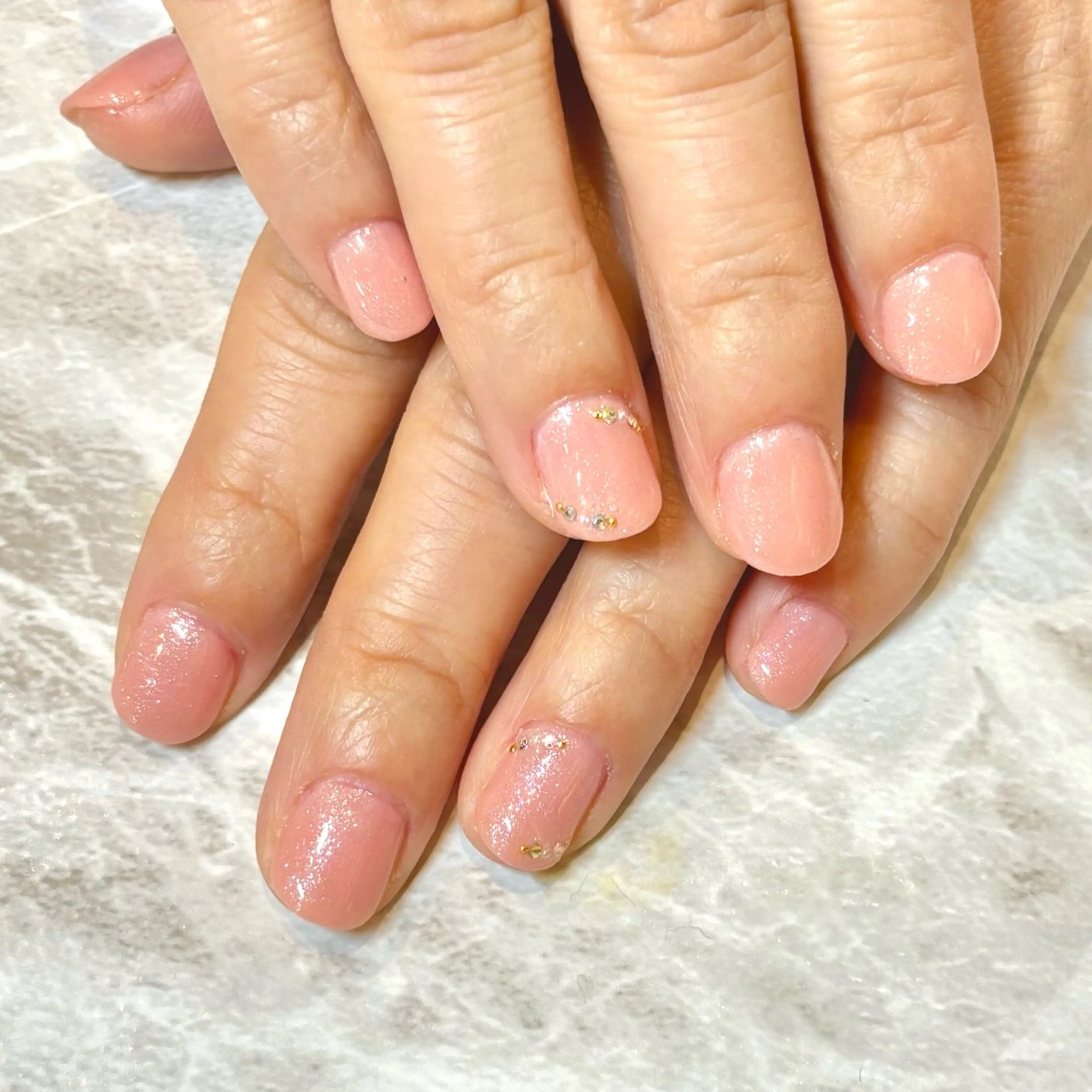 ネイル ラメ(グリッター) ピンク 春ネイル SEPT NAIL こばやしのネイルデザイン