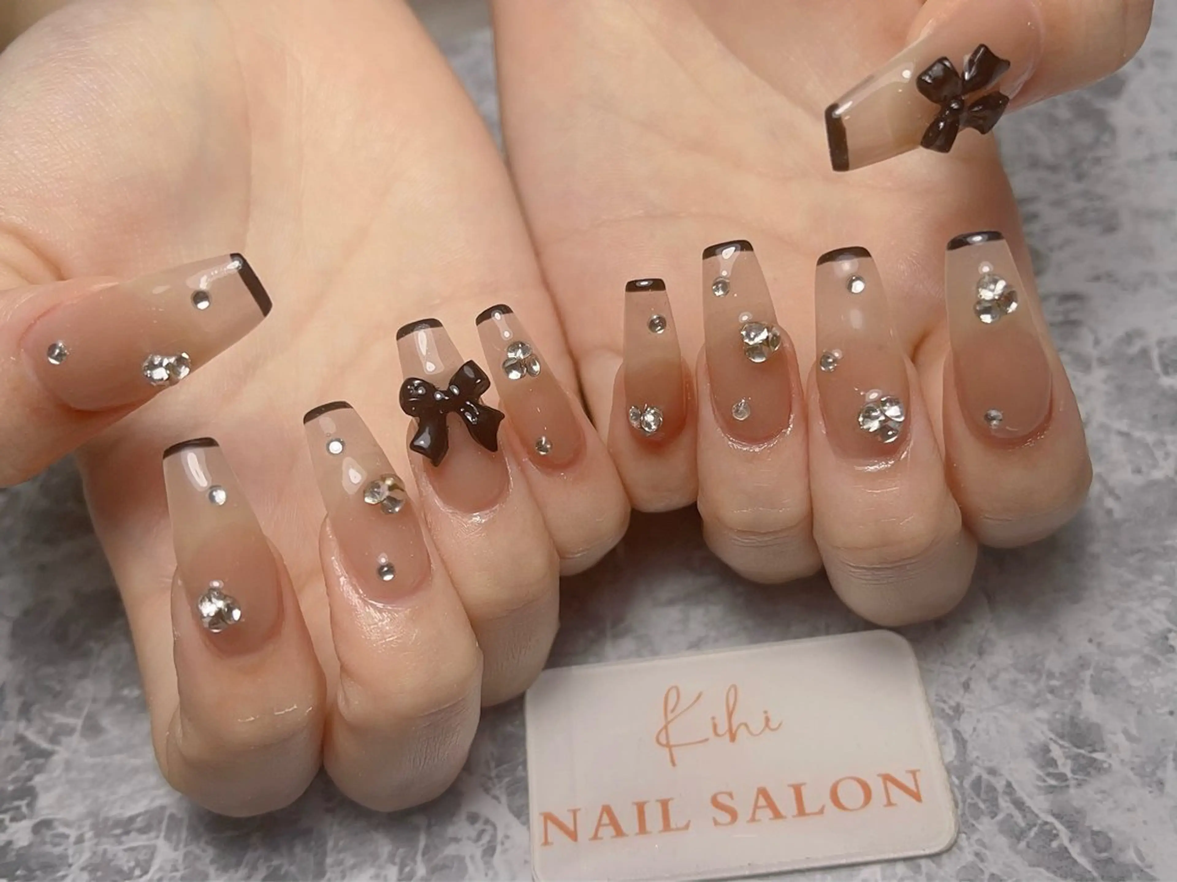 ネイル アートネイル フレンチネイル ジェルネイル グラデーション 韓国ネイル Nail Salon Kihi さくらのネイルデザイン