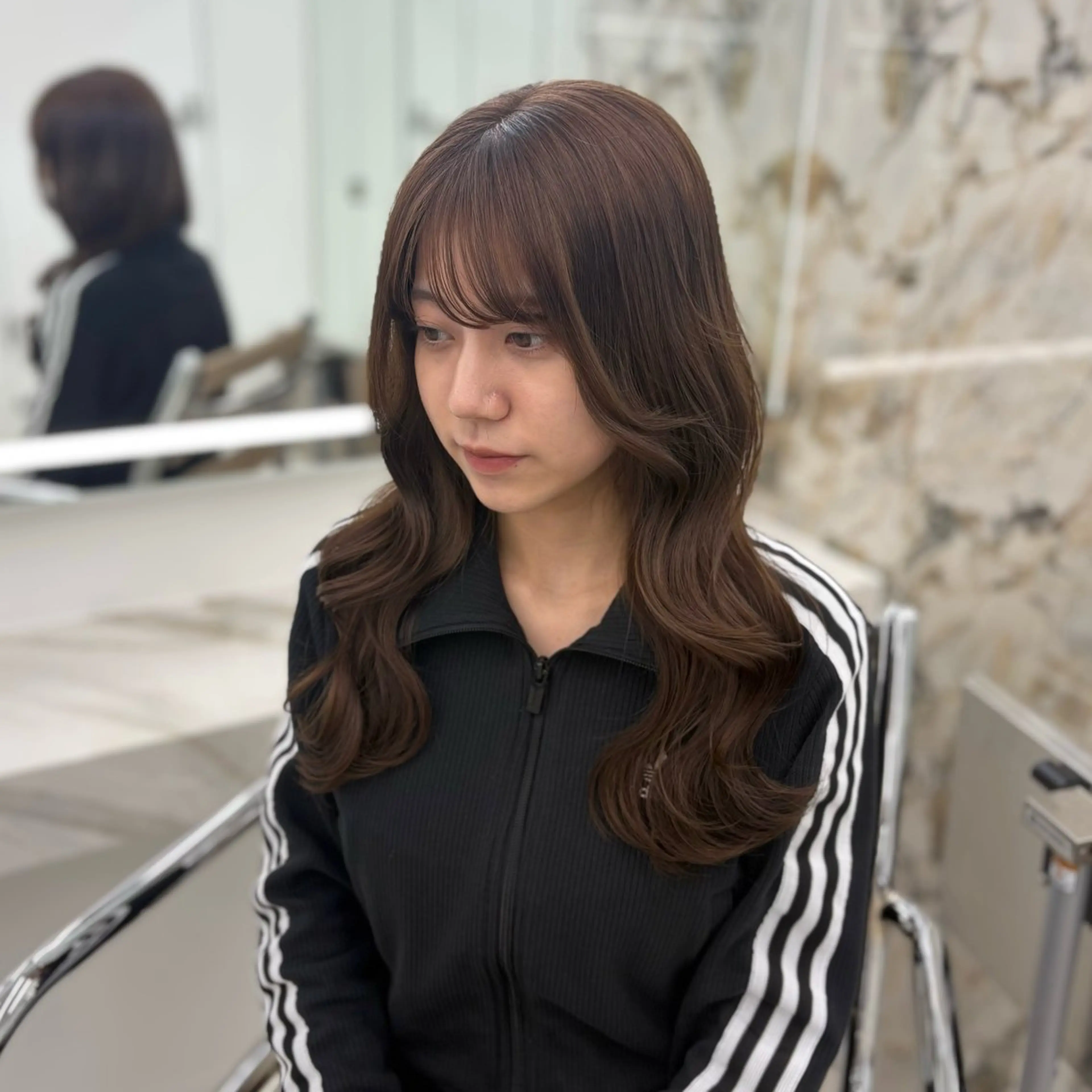 🩶 ワンカラー + 整えカット + 5stepトリートメント ⟡.·の写真