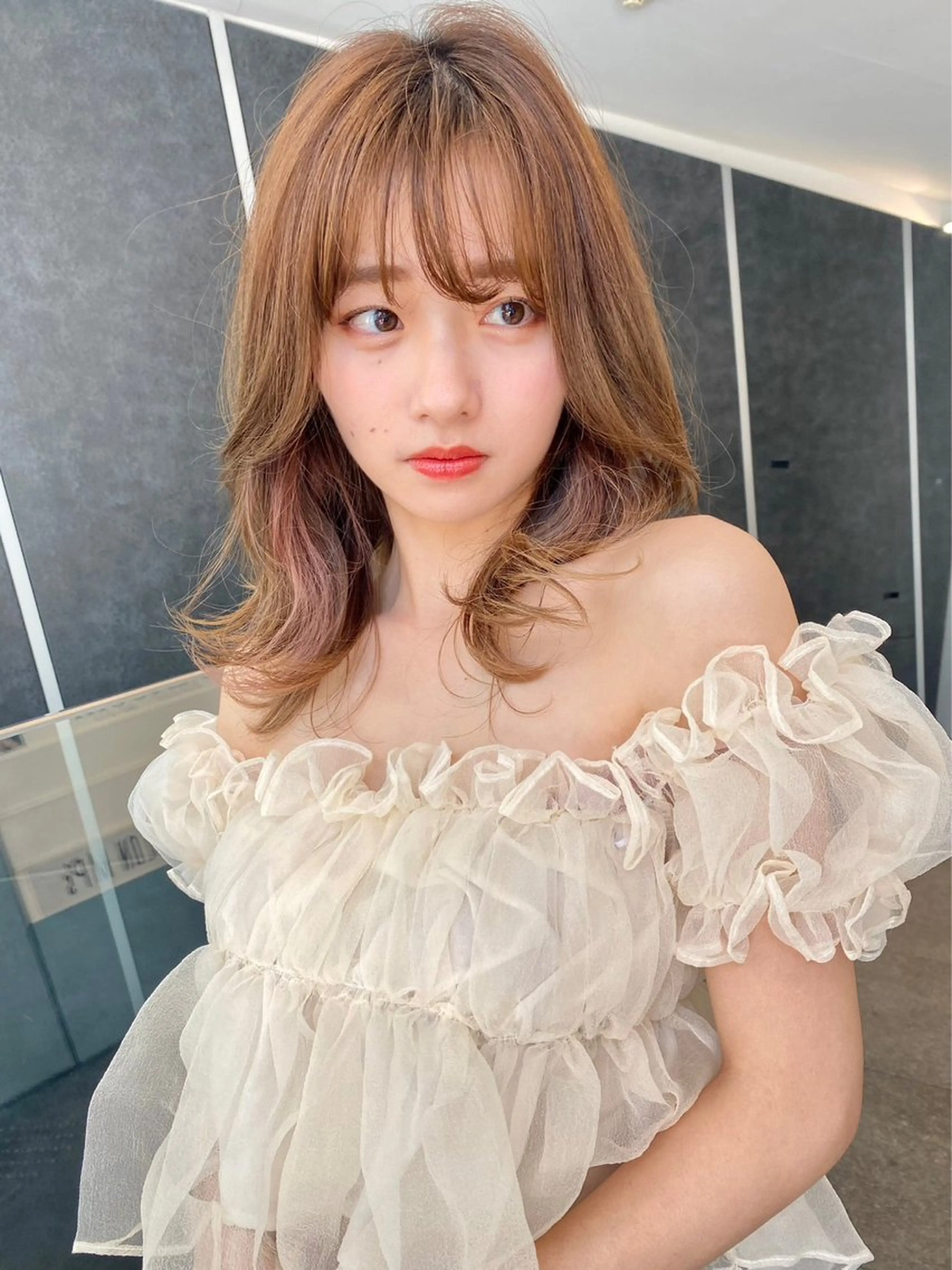 ロング カラー パーマ ロング amble luxe 髪質改善 💕のヘアスタイル