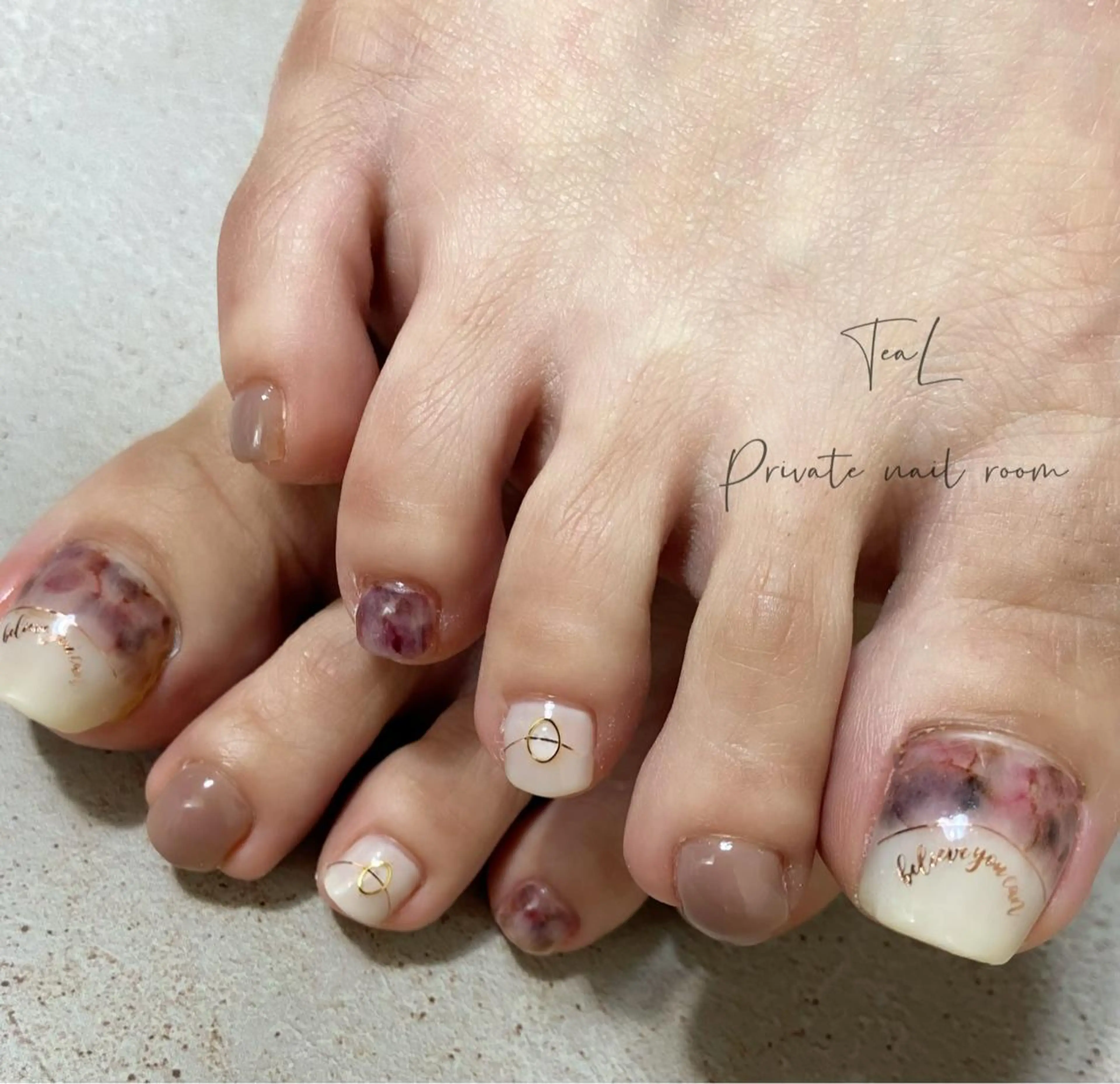 ネイル フットネイル TeaL nailのネイルデザイン