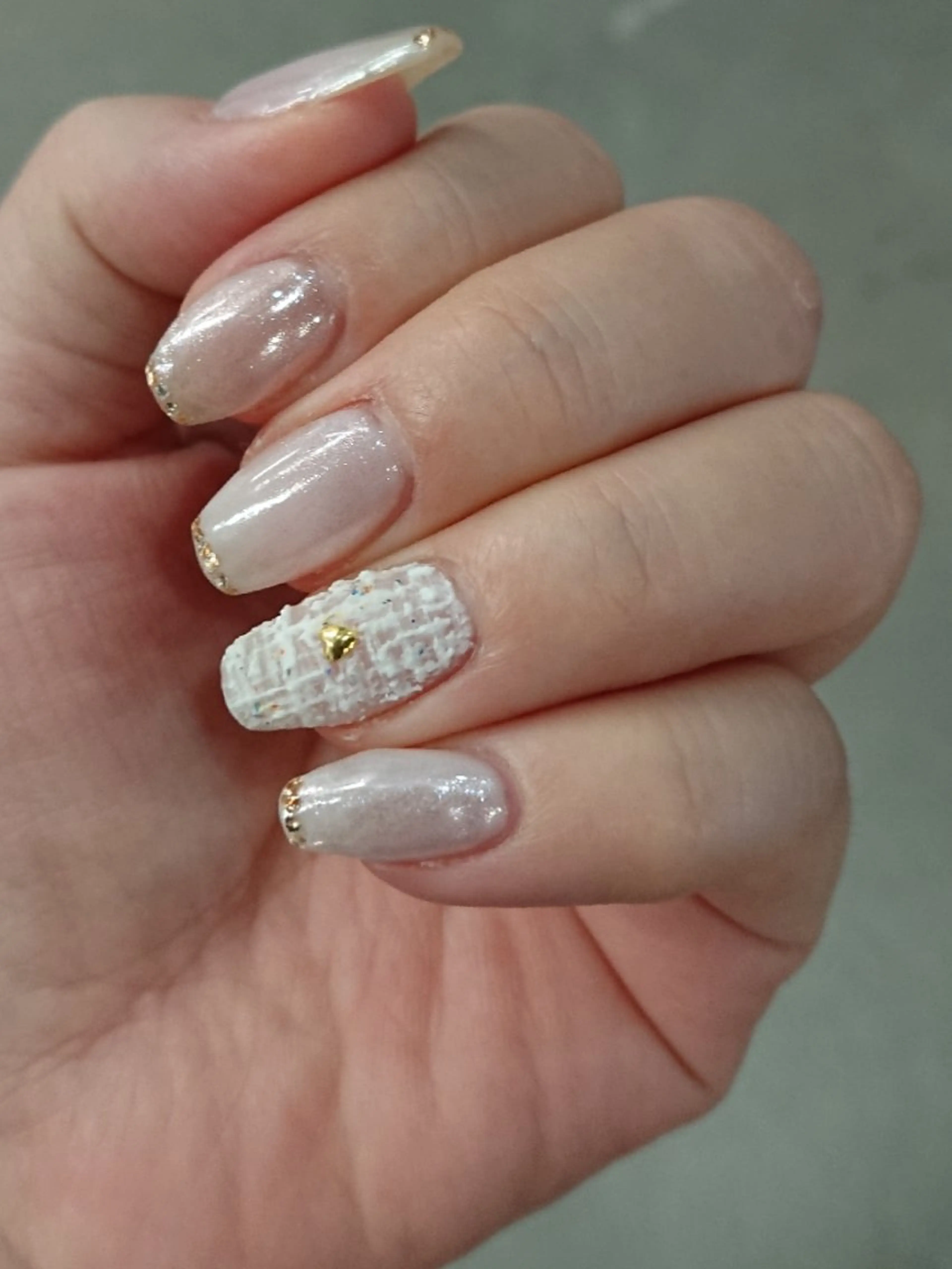 ネイル アートネイル ツイードネイル ハンドネイル shellnail さなえのネイルデザイン