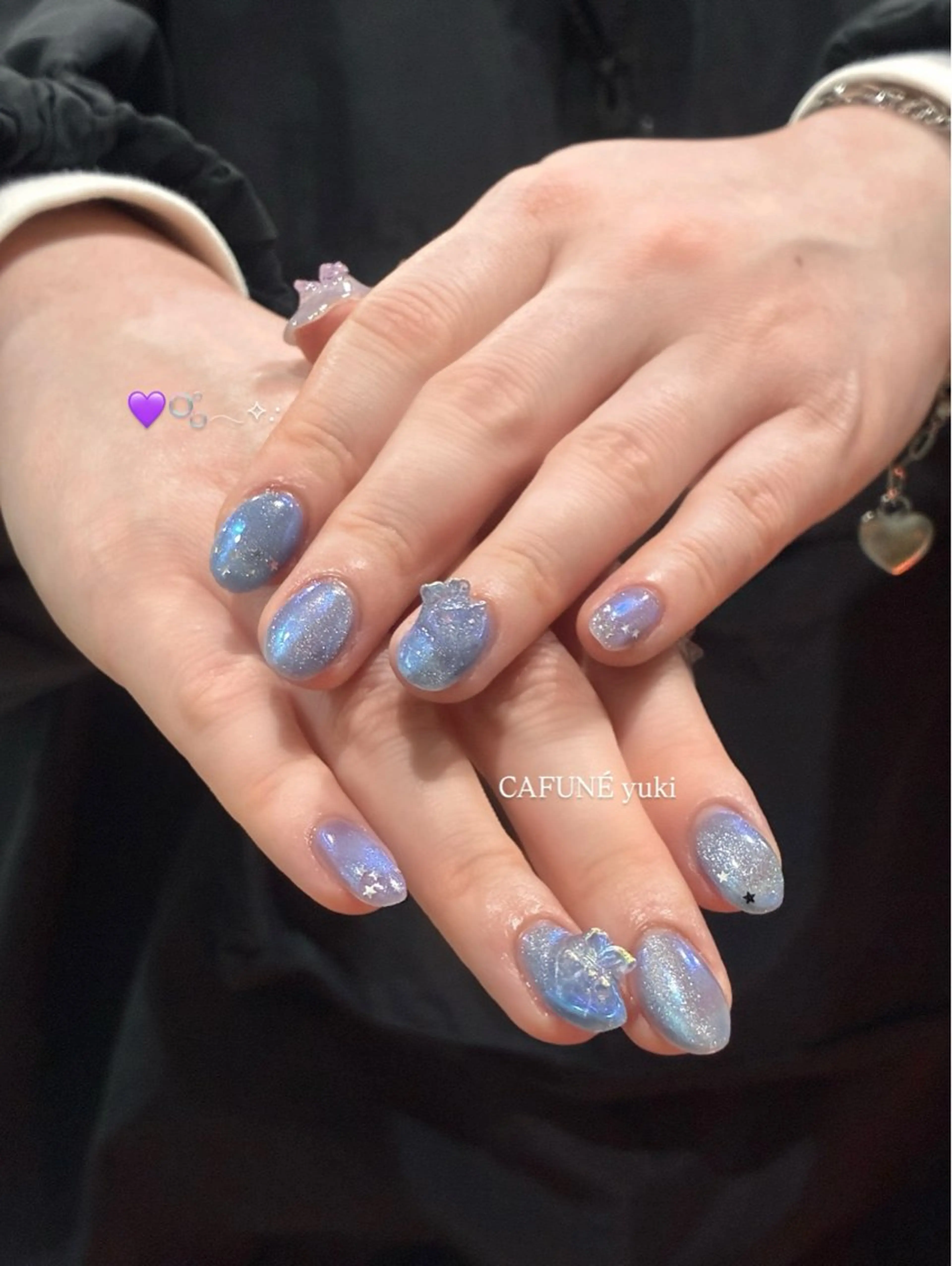 ネイル ハンドネイル CAFUNÉ tokyo所属・☾ ໋CAFUNE yuki︎︎𓂃⟡のネイルデザイン
