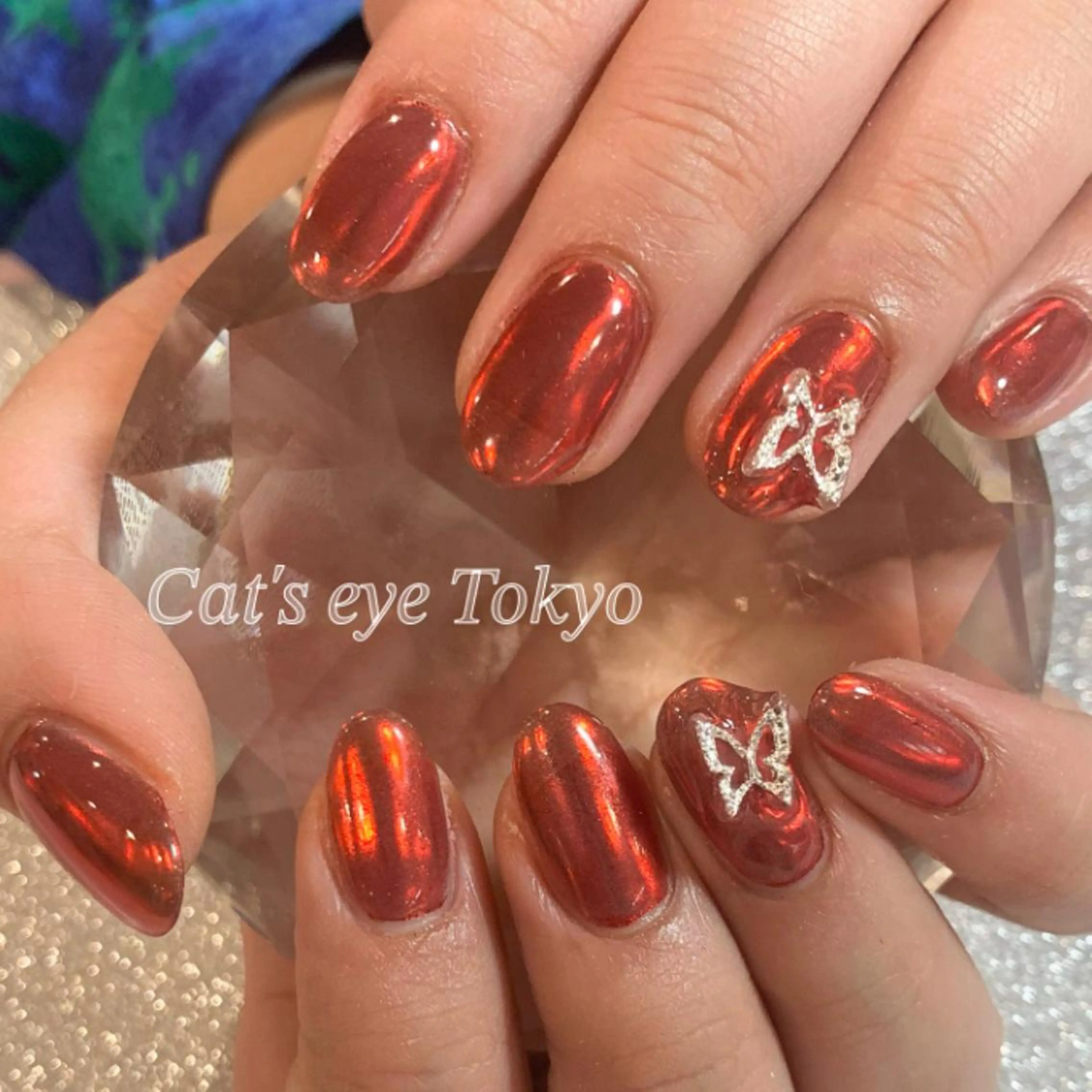 ネイル アートネイル 成人式 ジェルネイル キラキラネイル マグネットネイル Cat's eye TOKYO 新宿店のネイルデザイン