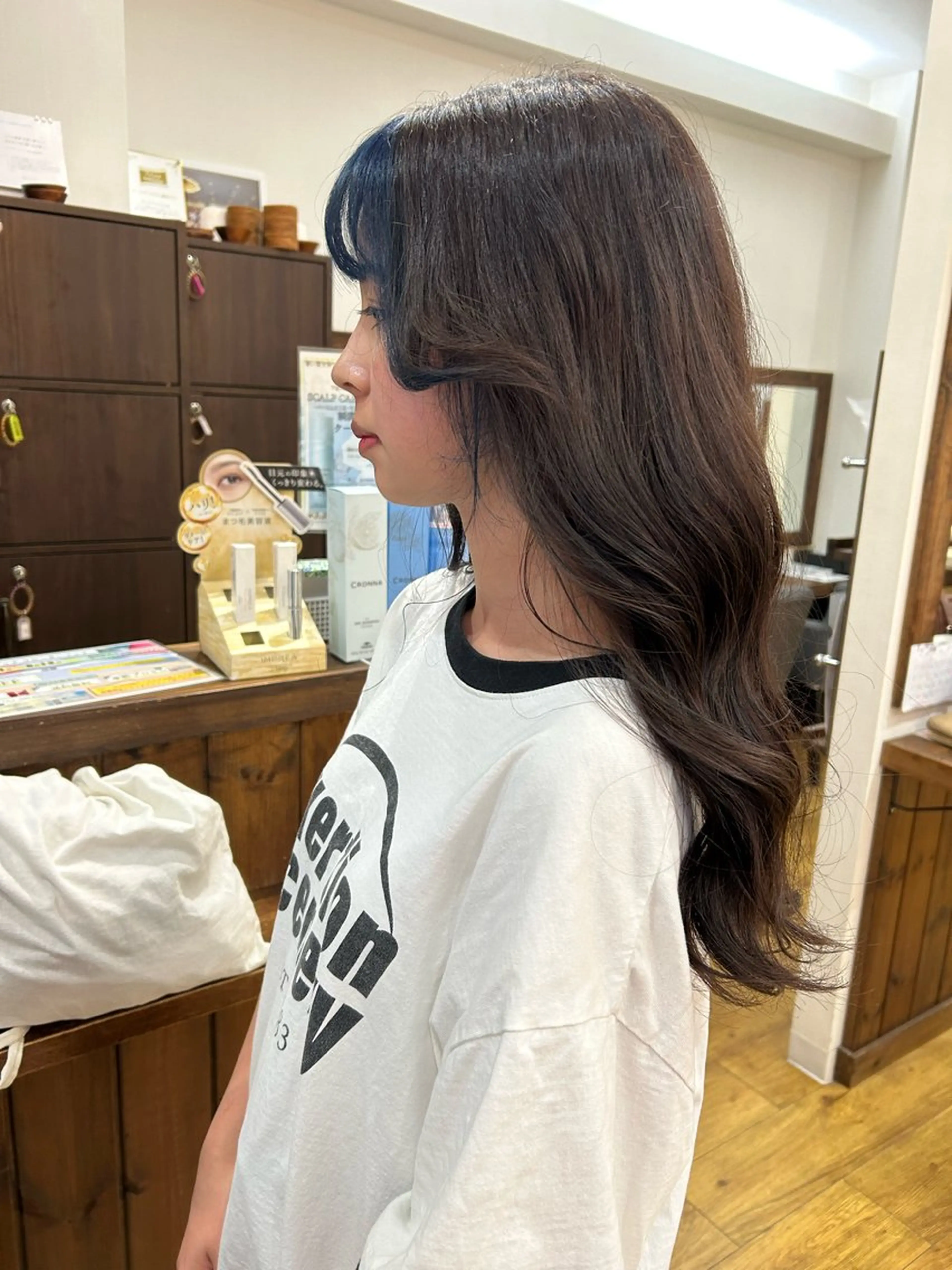 ロング カラー ミストバング  フェイスフレーミング ハイトーンカラー 顔周りカット 🦋ショートカット モデル古橋紀輔🦋‪のヘアスタイル