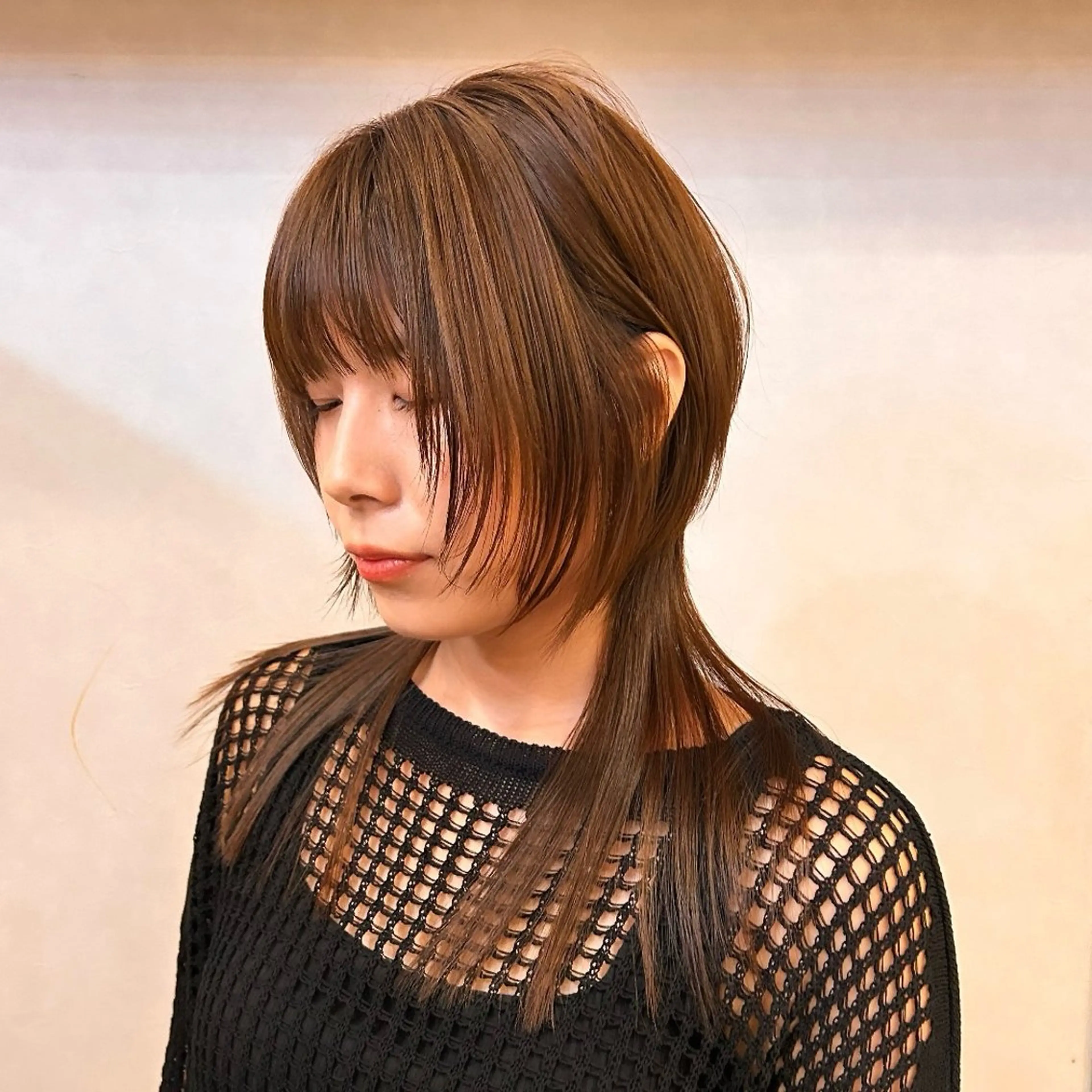 セミロング ウルフカット layercut✂️ 韓国ヘア/髪質改善のヘアスタイル