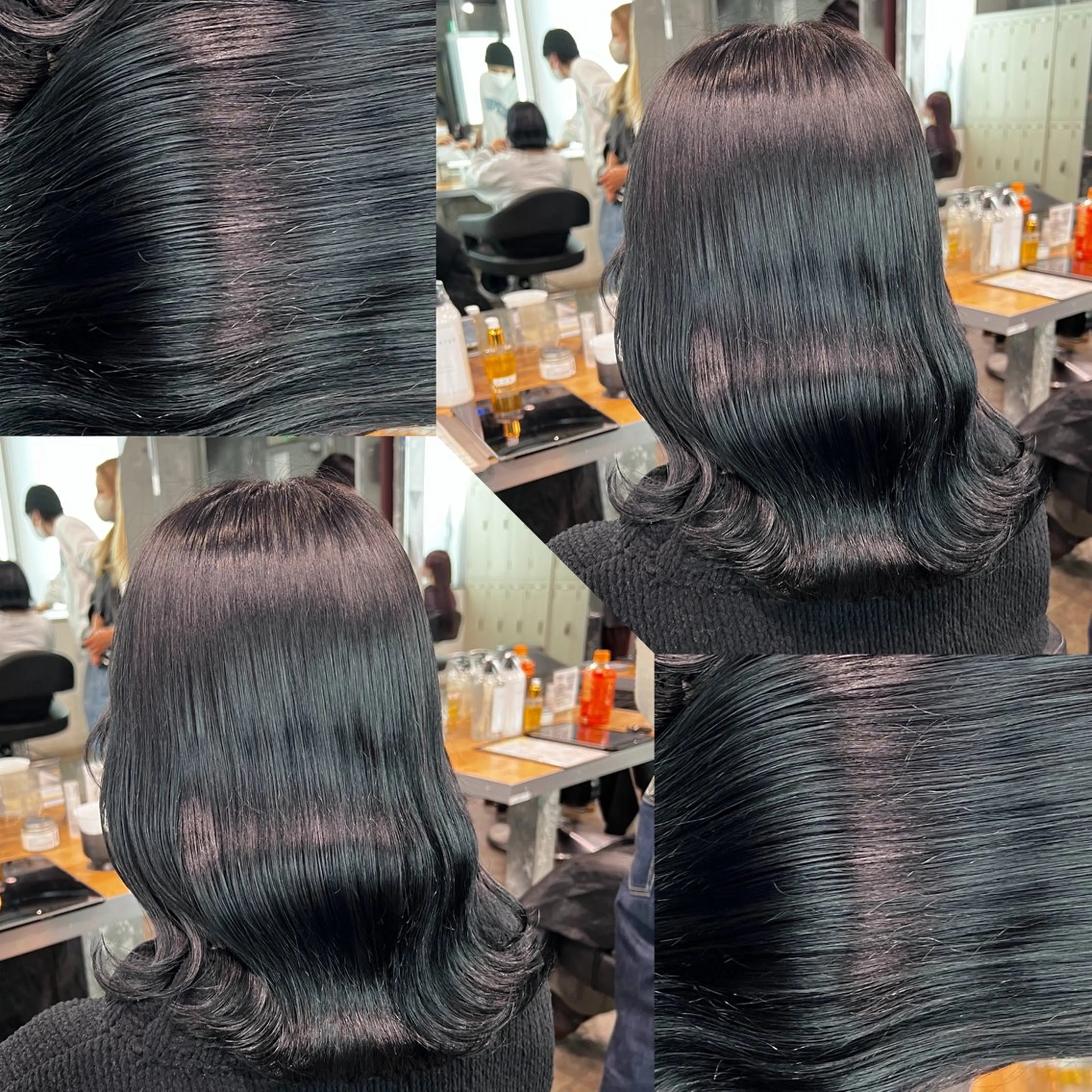 ミディアム ヘアカラー トリートメント ヘッドスパ ヘアセット 韓国風ベージュ🤎 赤みなし🌿横浜🤎のヘアスタイル