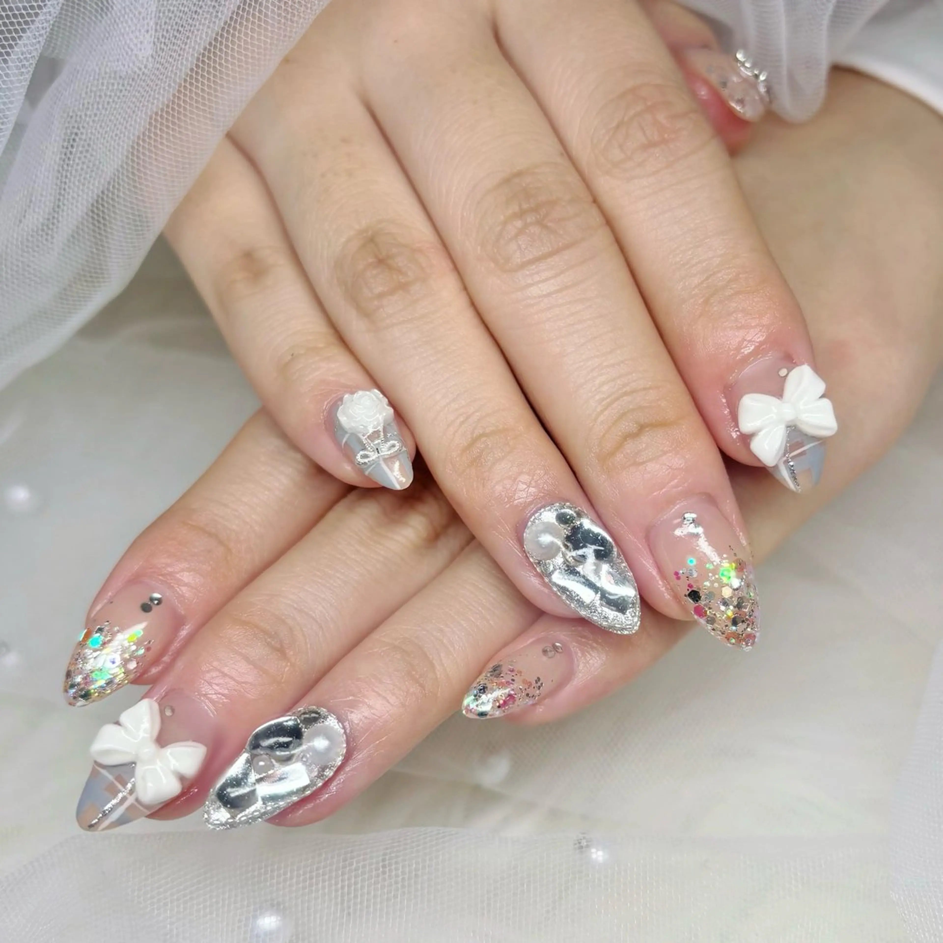 ネイル ハンドネイル Yuna🩵 RE:N.Nailのネイルデザイン
