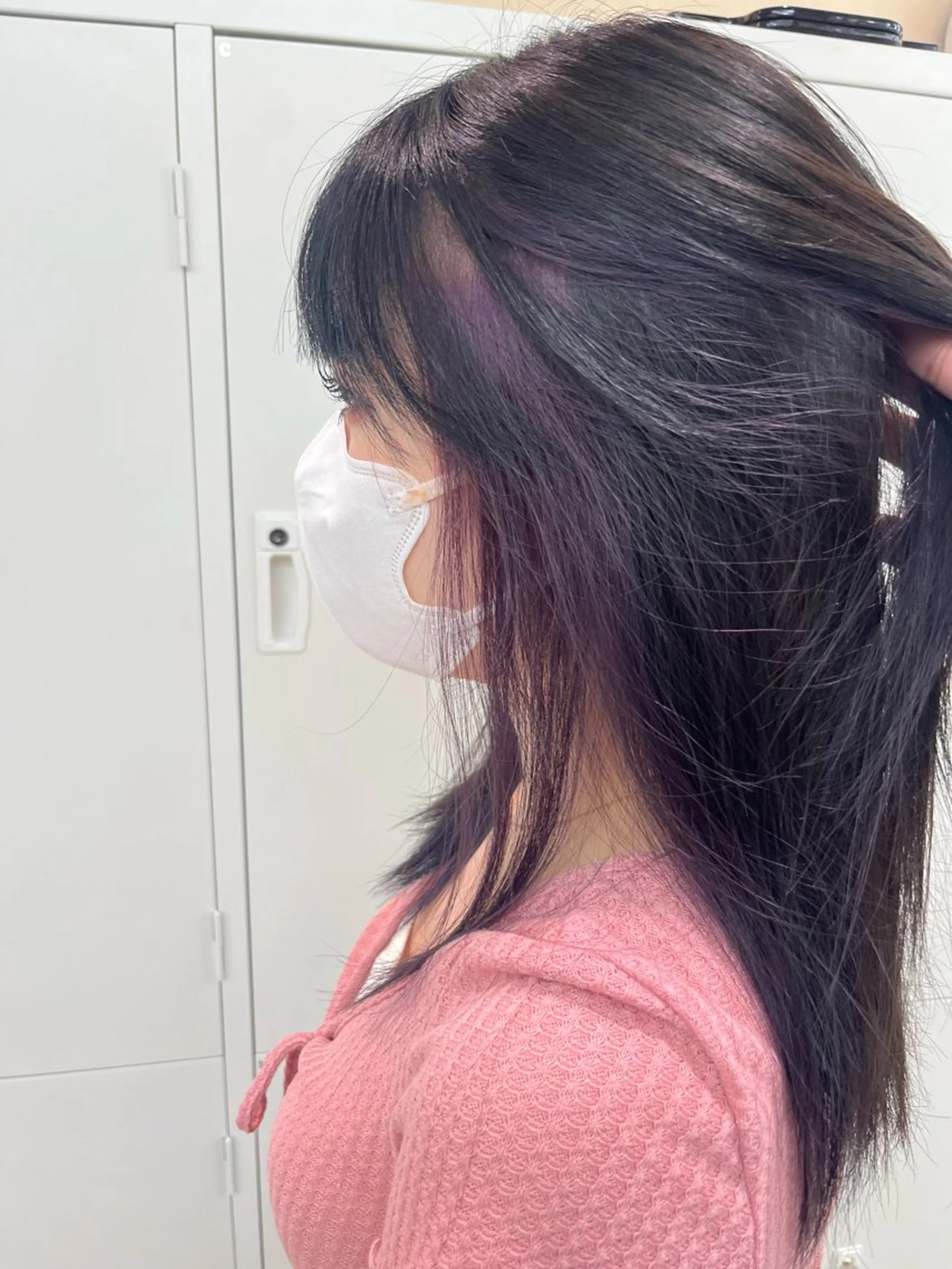 ロング パープルカラー TRIERA 増川のヘアスタイル