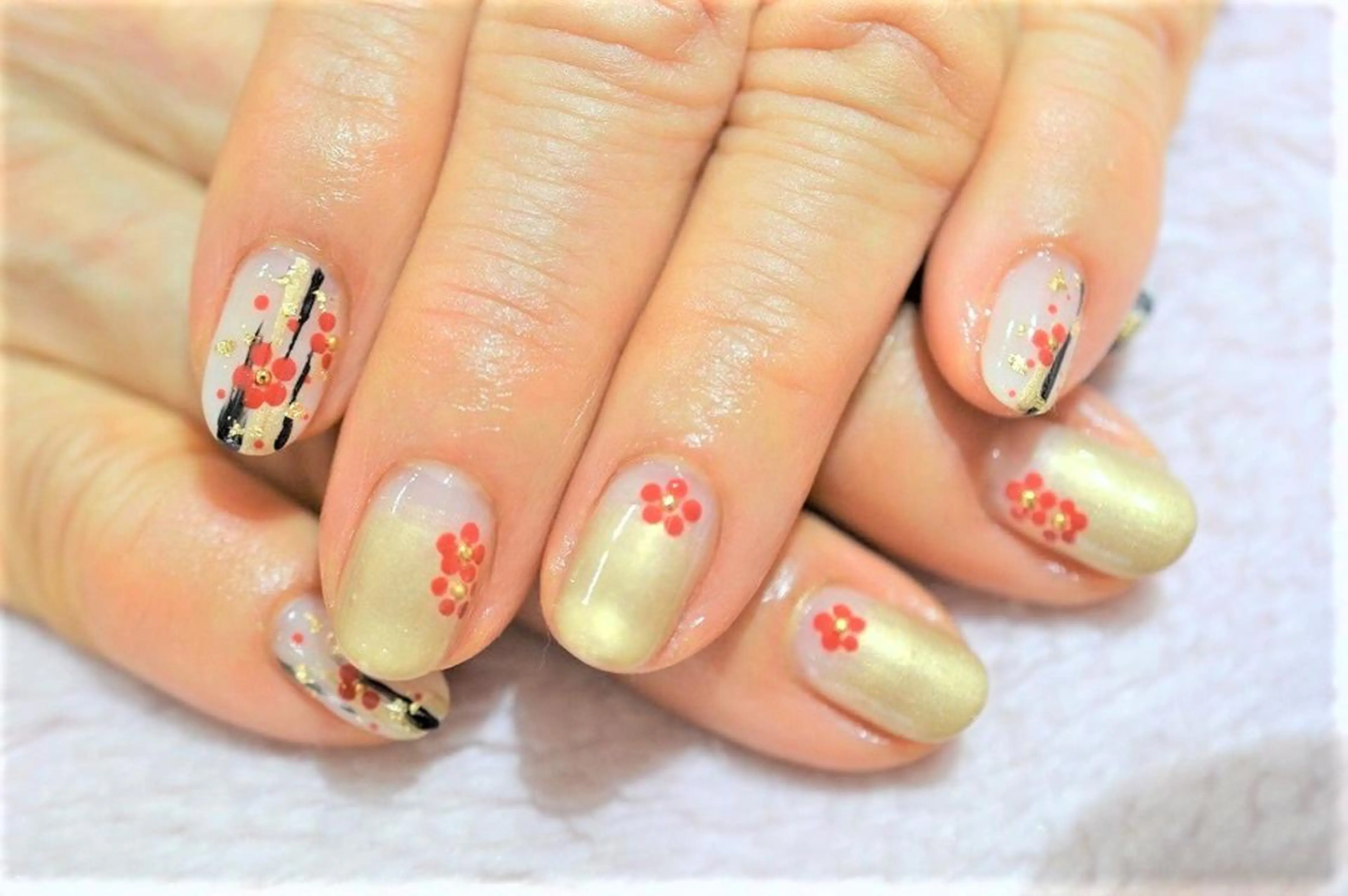 ネイル アートネイル ジェルネイル パラジェル nail Haniel所属・半蔵門サロンハニエル 魅神 ちよのネイルデザイン