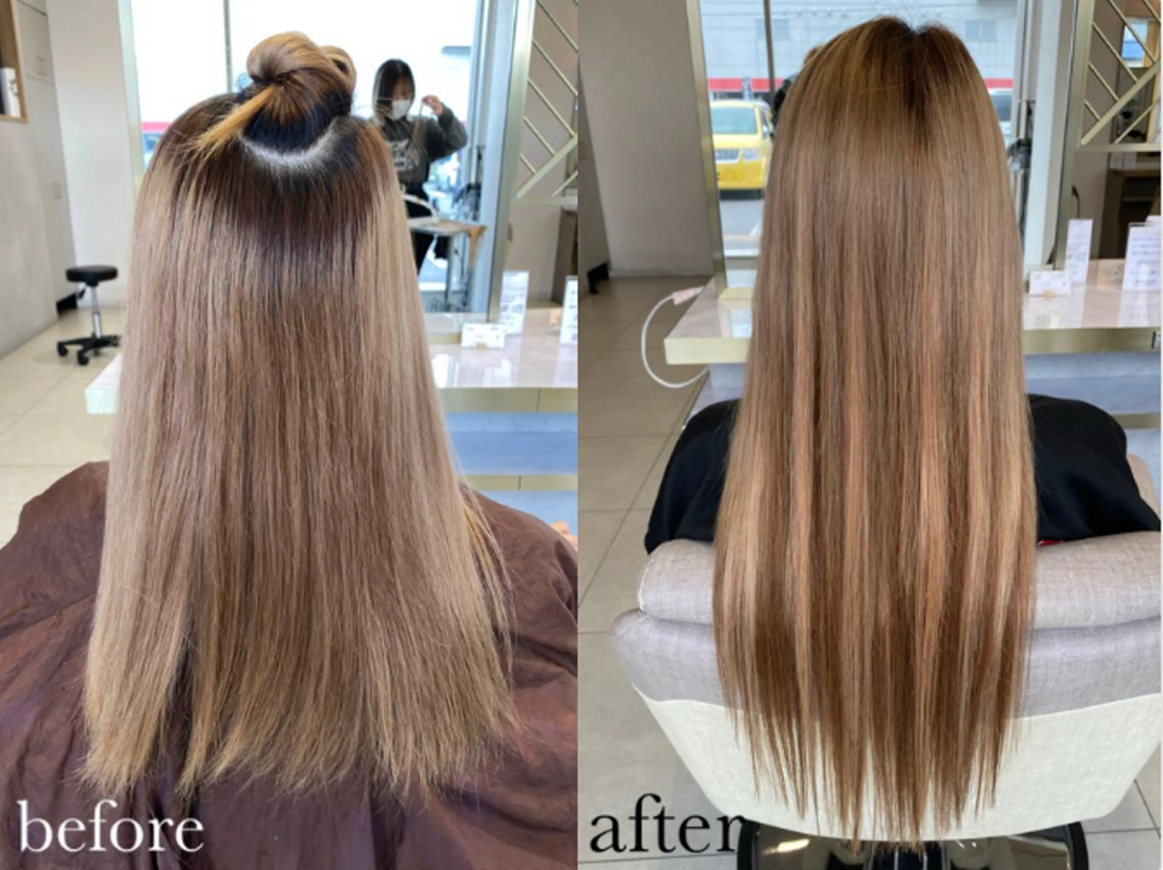 ロング エクステ 渡辺　亮/ ハイライト/髪質改善のヘアスタイル