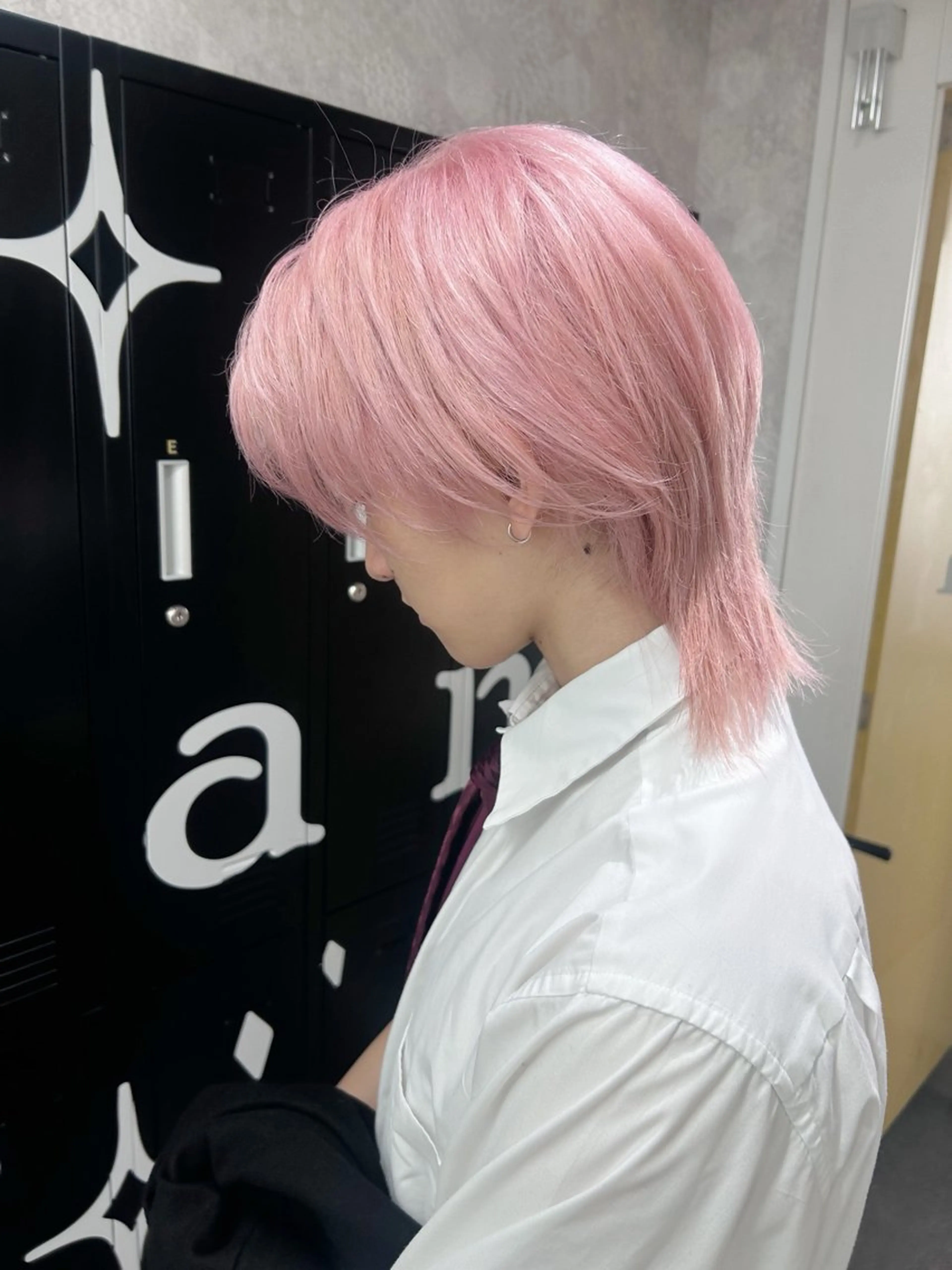 ミディアム カラー メンズ ヘアカラー トリートメント 💕誰より可愛い💕 ピンク🎀YUUKAのヘアスタイル