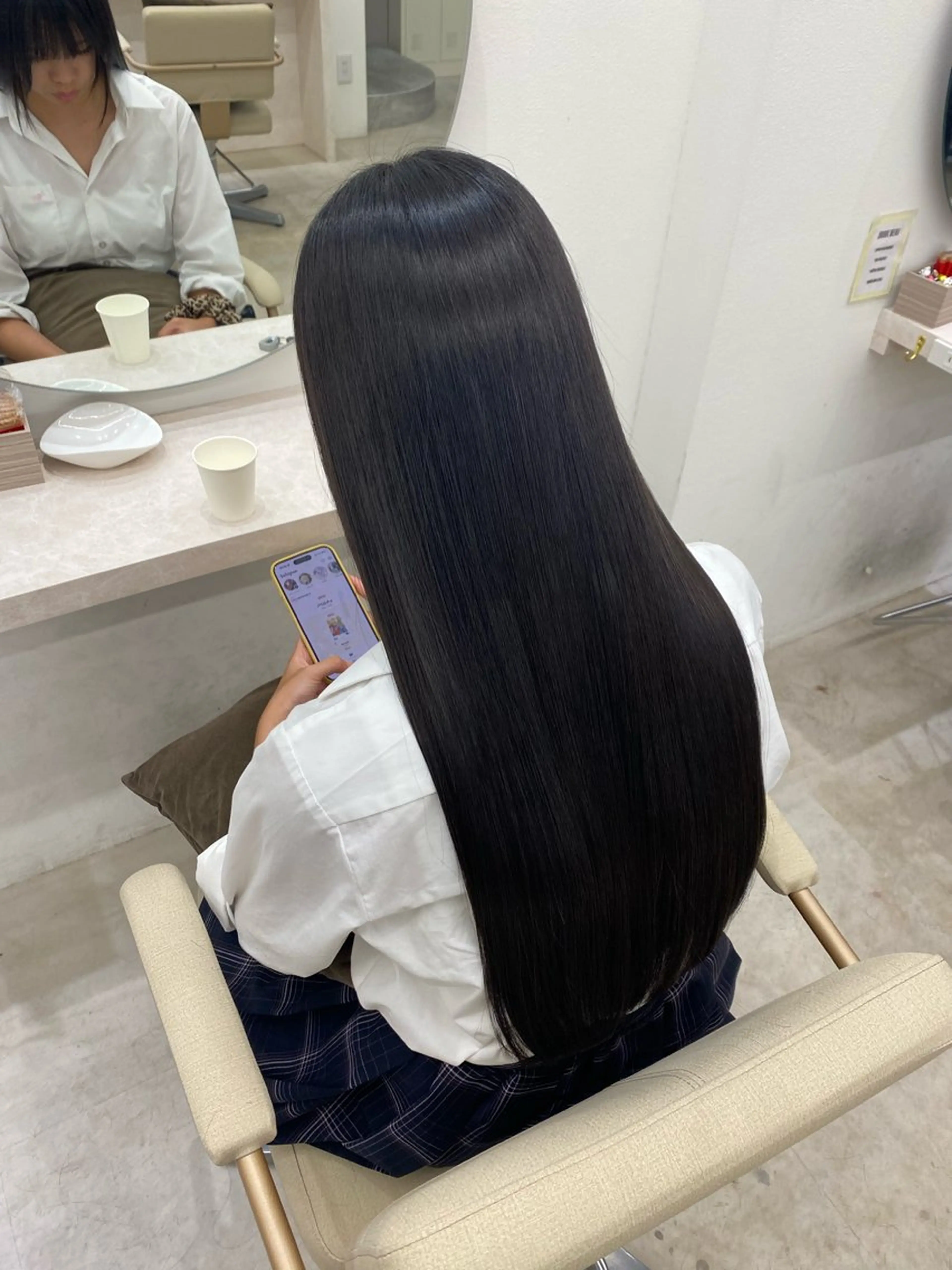 ロング カット 縮毛矯正 トリートメント 艶髪/縮毛矯正/ Core mikuaのヘアスタイル