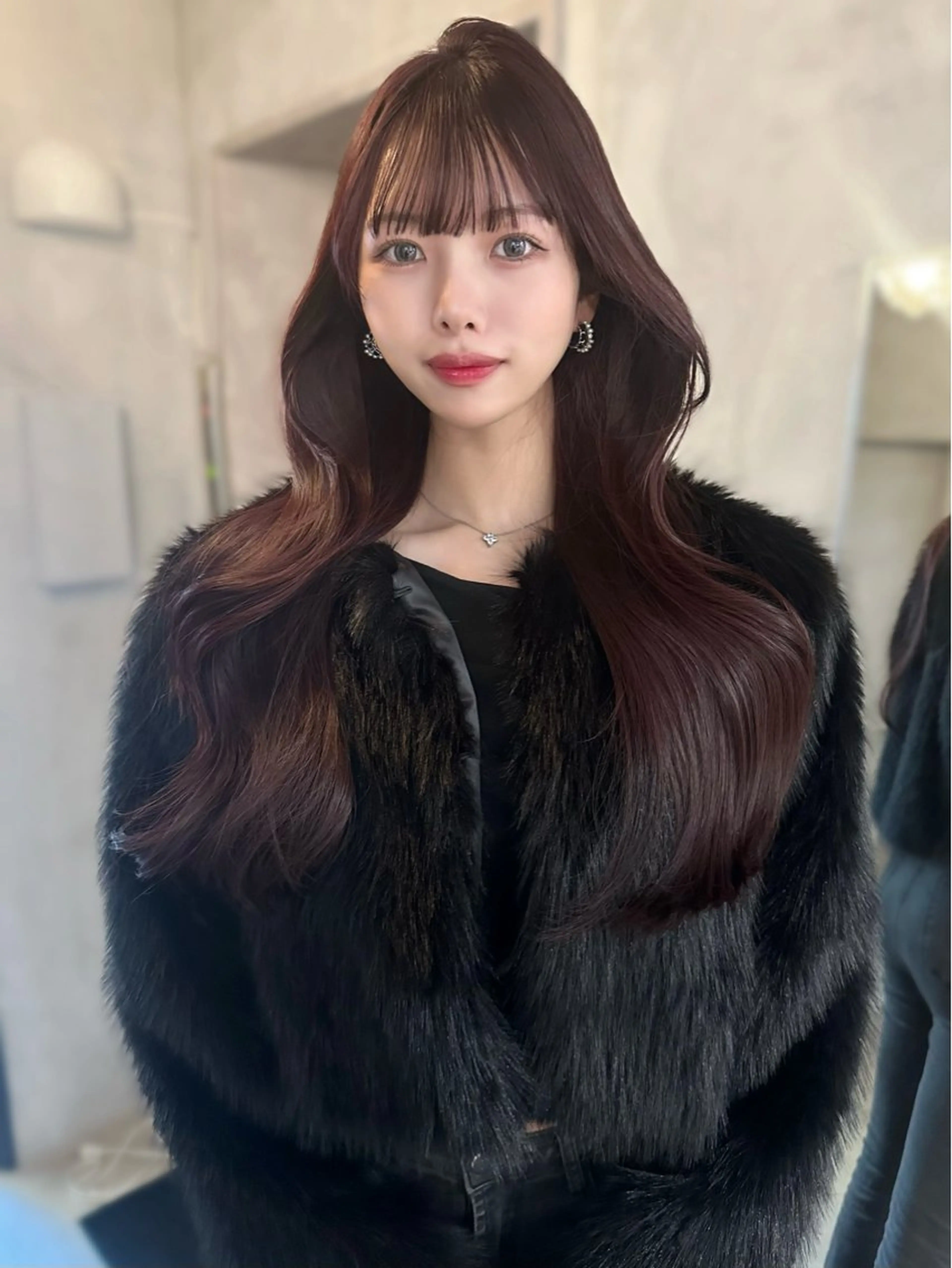ロング カラー カット ヘアカラー 上野/韓国hair 🤍MOEKA🤍のヘアスタイル