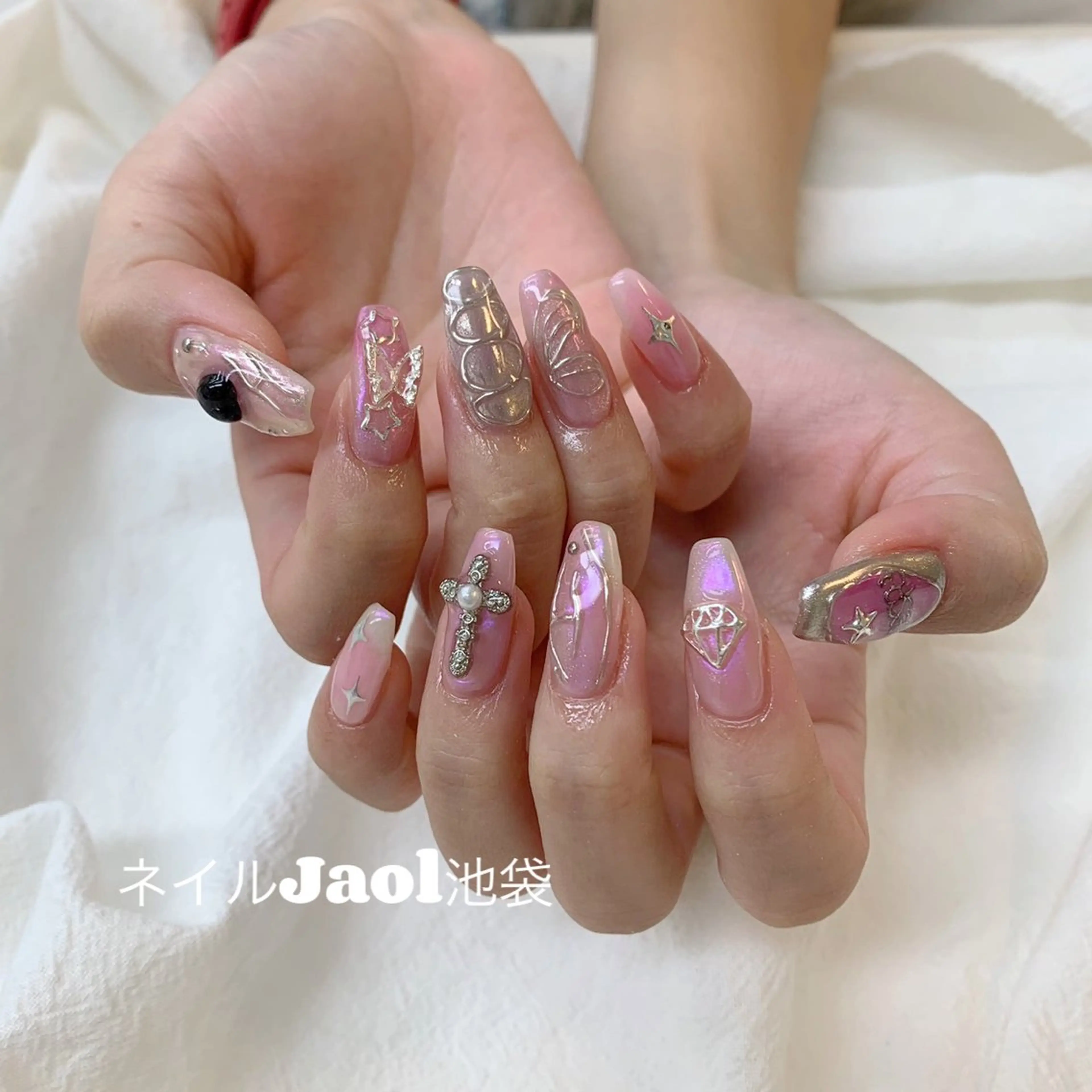 ロング 韓国風ヘア nail jaol池袋店所属・ネイルJaol 池袋のネイルデザイン
