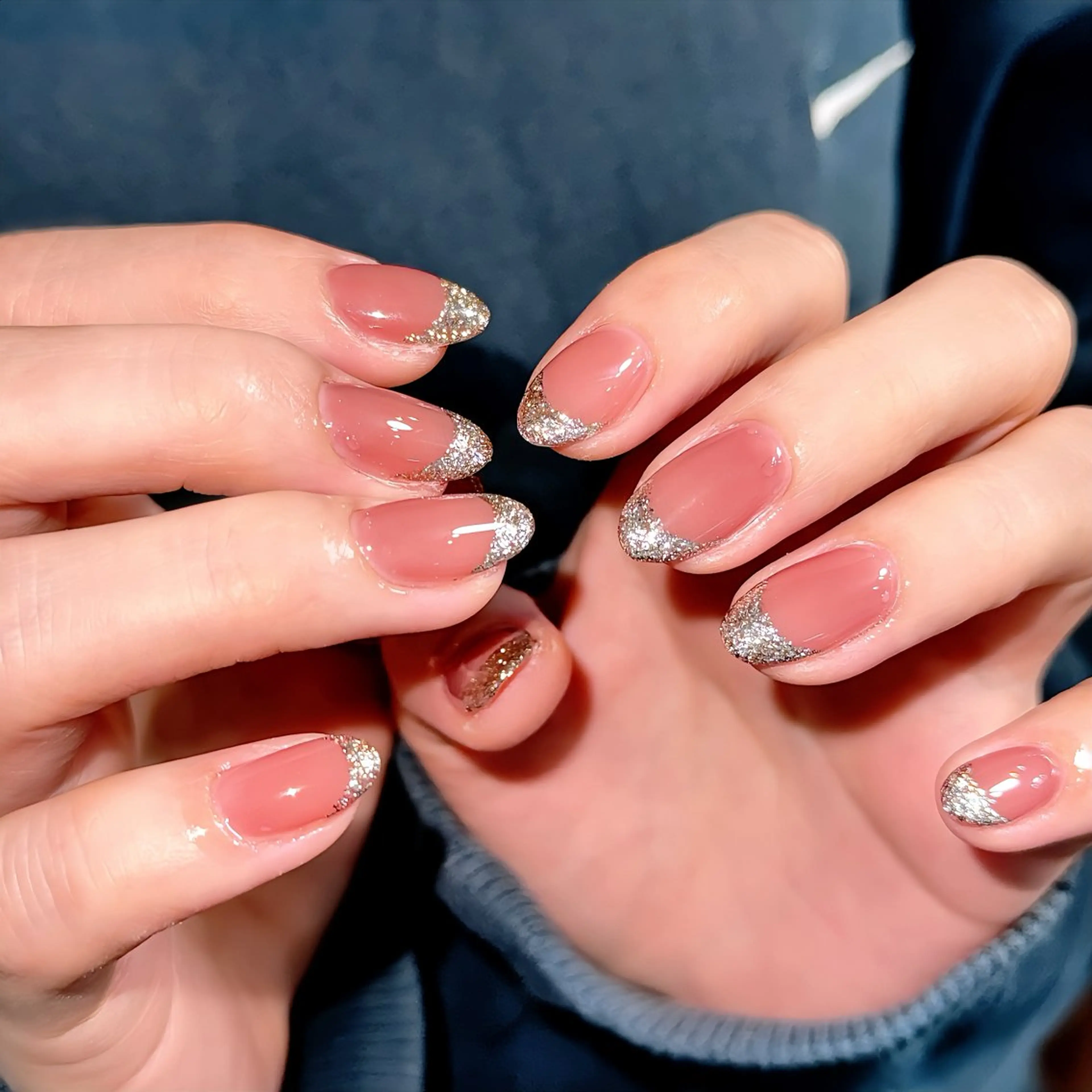 ネイル 長さ出し フラッシュネイル フレンチネイル ガーリー マグネットネイル ハンドネイル 🫧OPELIA NAIL渋谷🫧のネイルデザイン