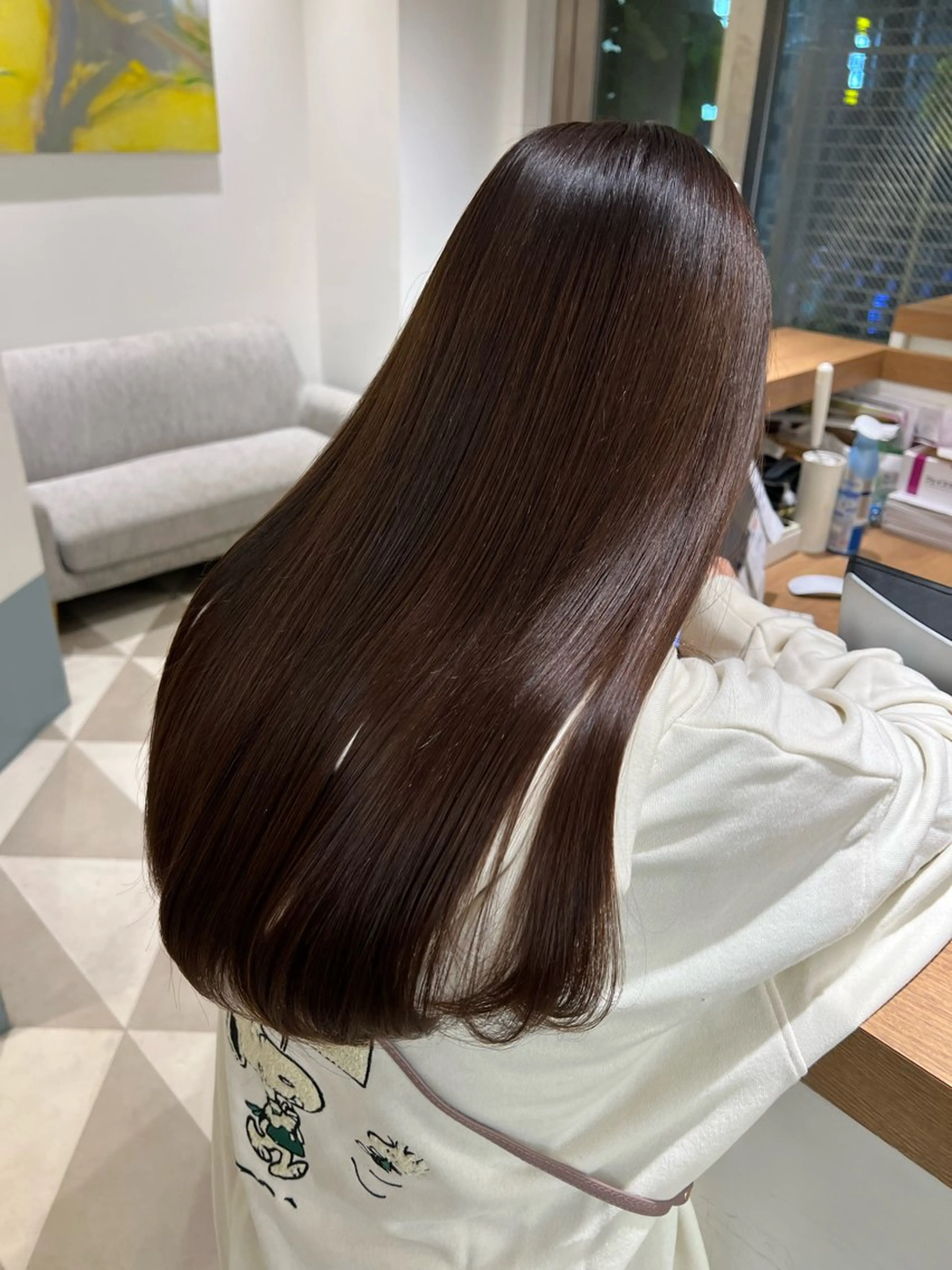 ロング ヘアカラー 縮毛矯正 カット無料｜ 青山 ｜三浦秀太郎のヘアスタイル