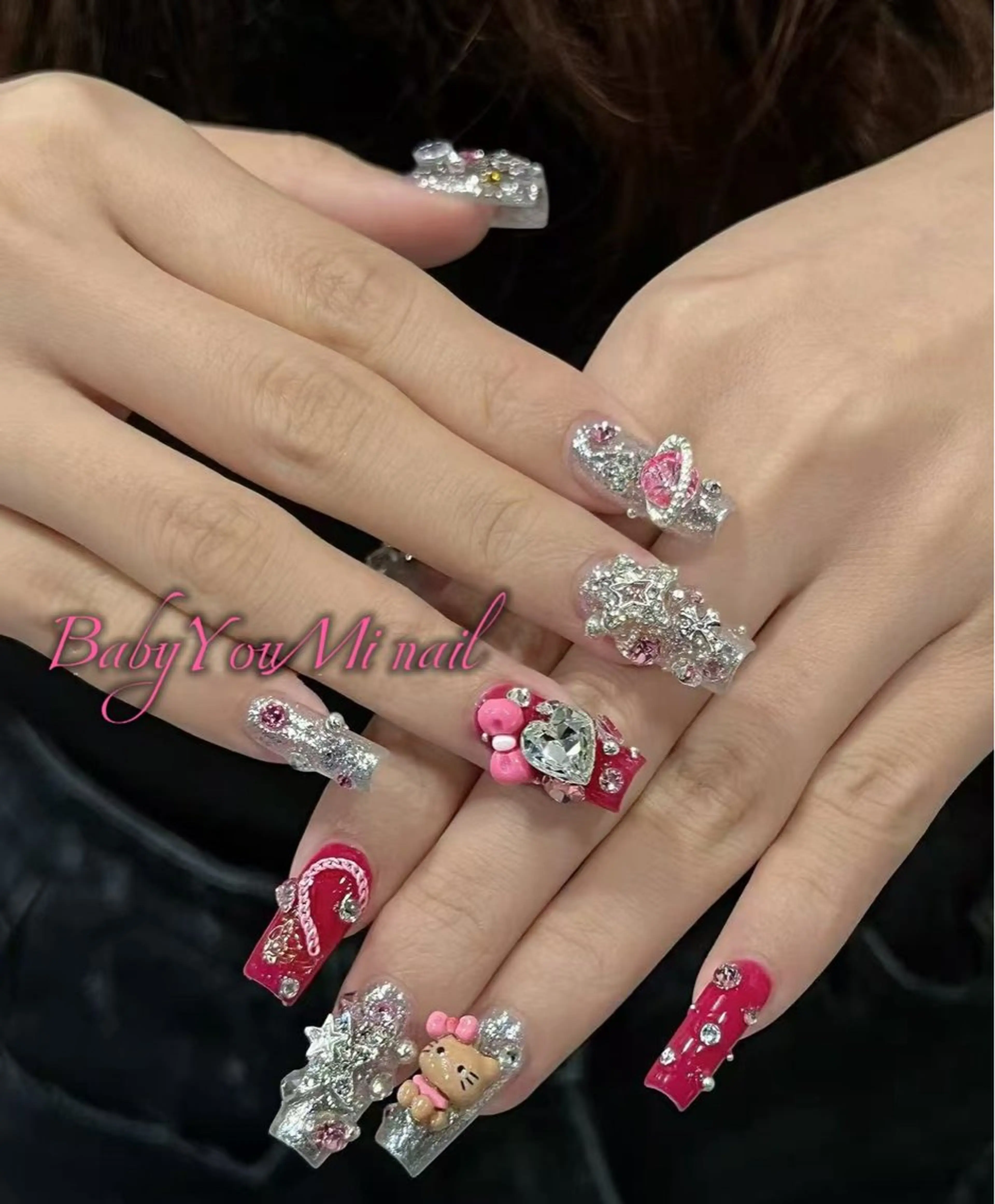 ネイル オーロラネイル フラワーネイル フットネイル フレンチネイル ジェルネイル ハンドネイル BabyYouMi ねねのネイルデザイン