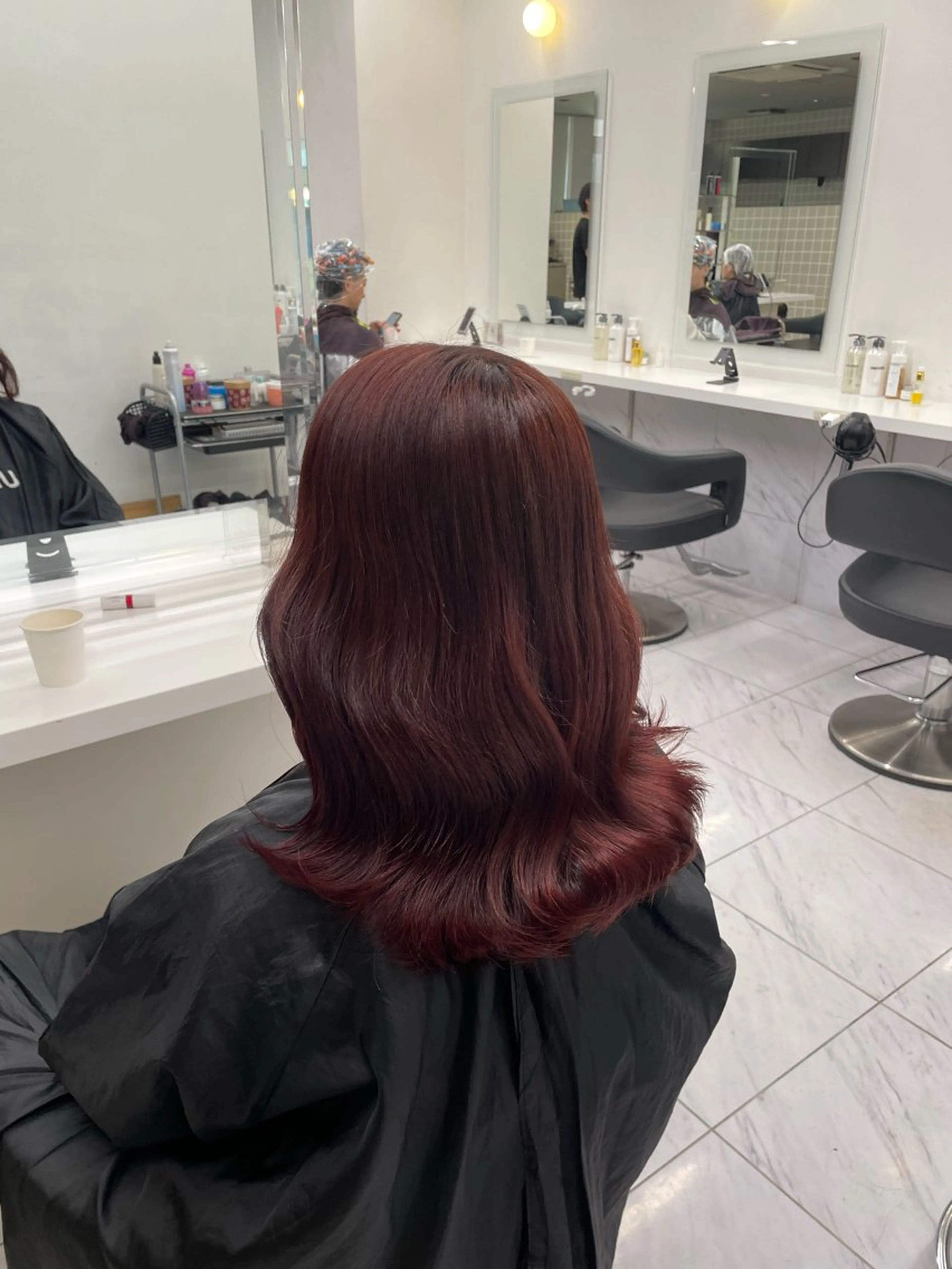 セミロング カラー ヘアアレンジ ヘアカラー トリートメント ヘアセット 💗横浜美容室 💗HARUNAのヘアスタイル