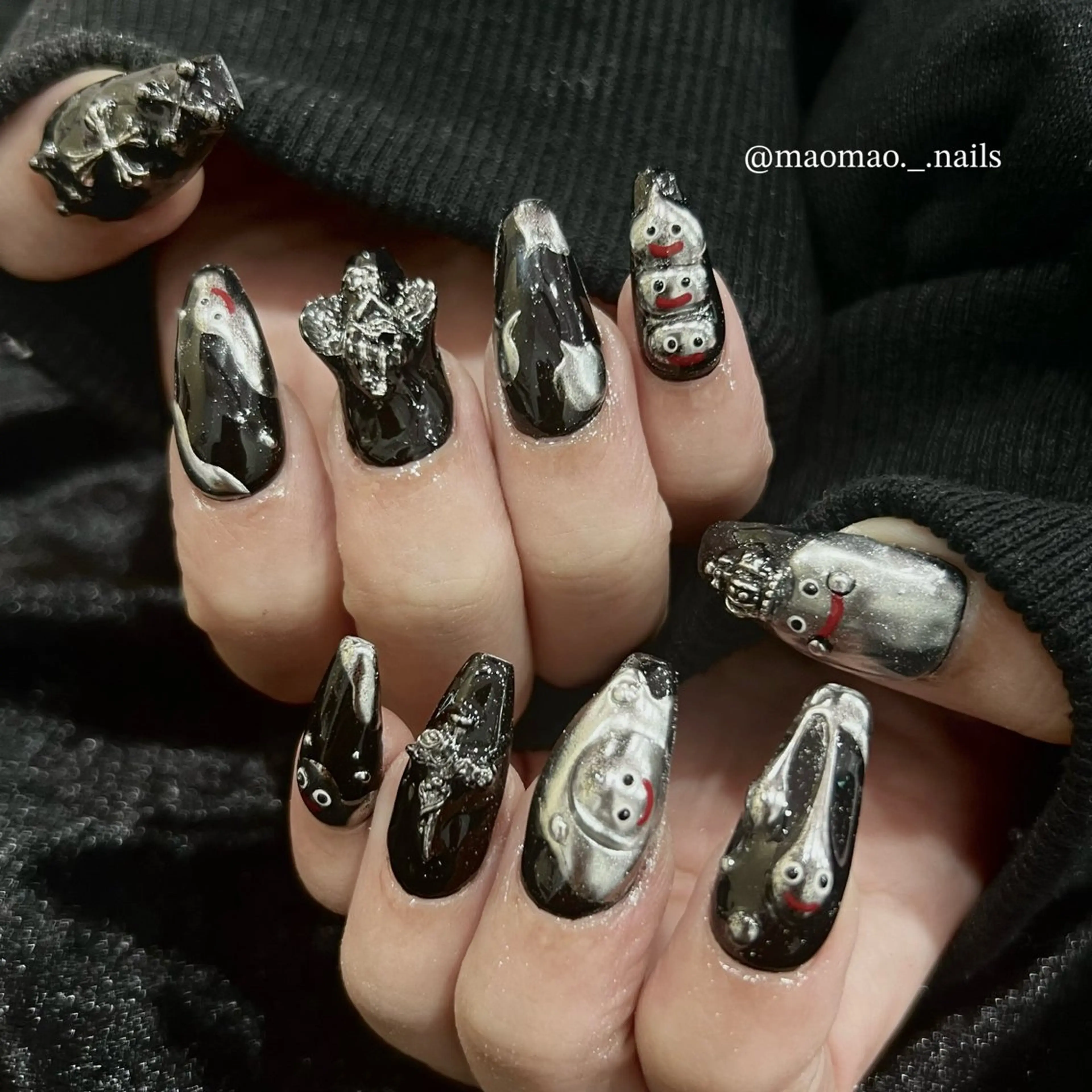 ネイル pomy nail 渋谷店所属・🎀mao・スカルプ 姫系デザイン🪽のネイルデザイン