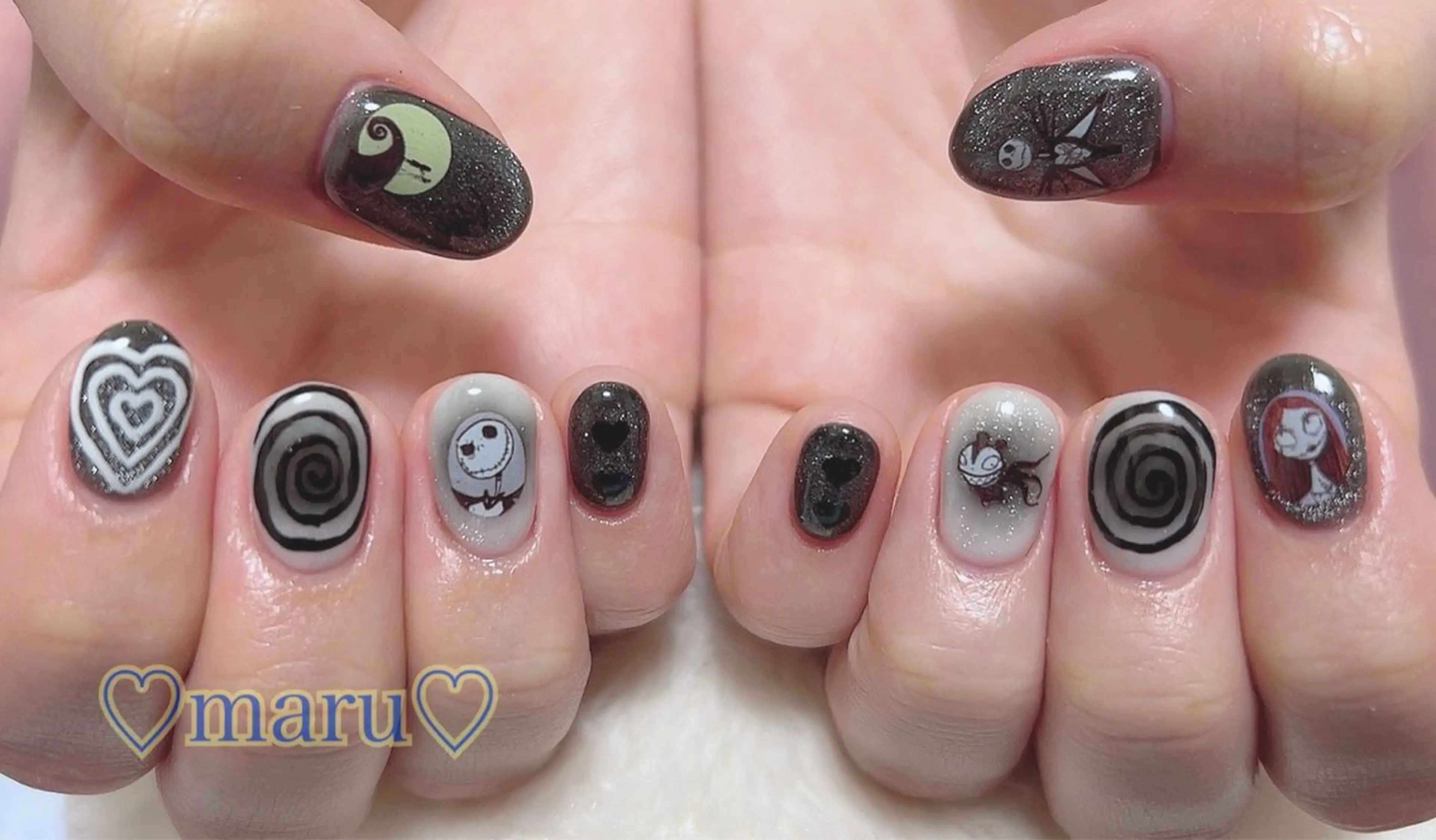 ネイル 持ち込み ハンドネイル フットネイル まるみ ♡のネイルデザイン
