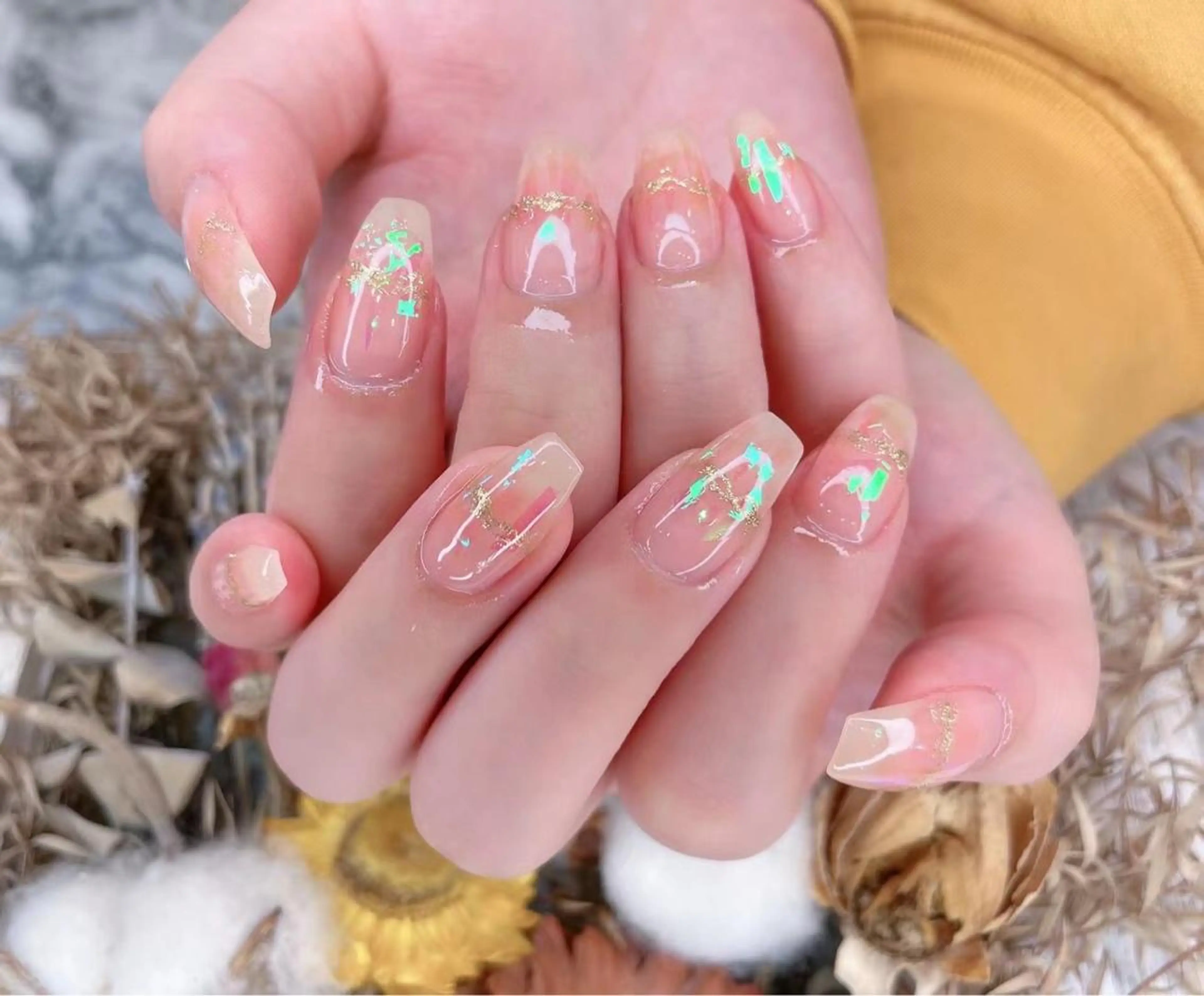ネイル オーロラネイル クリアネイル Babarla　Nail　Salon所属・babarla Nailのネイルデザイン