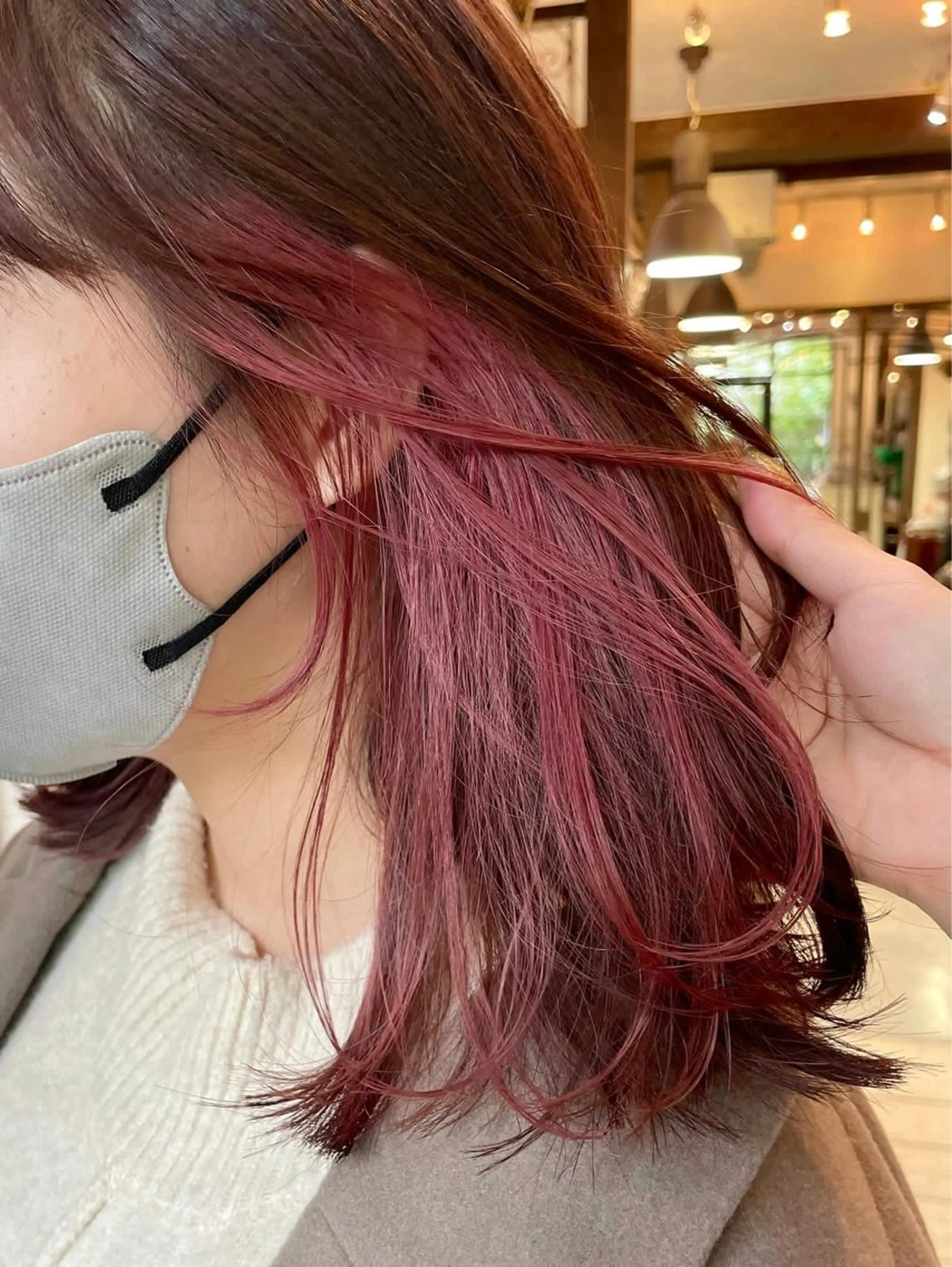 セミロング カラー ヘアカラー トリートメント コテ巻き風パーマ🌀 カラー/Asukaのヘアスタイル