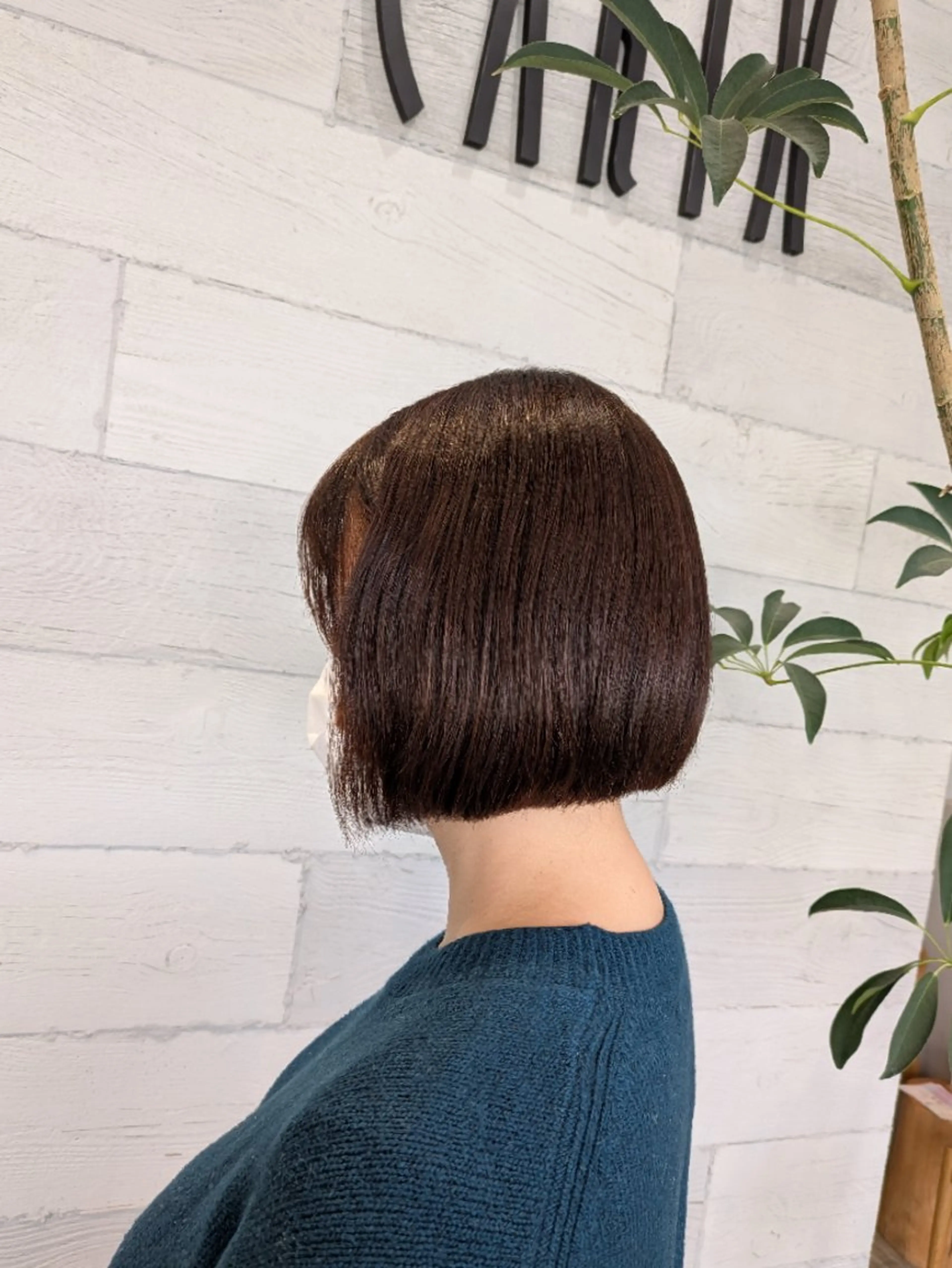 ショート ショートボブ オレンジブラウン ボブ ショートヘア 山田 愛/川中島/縮毛矯正のヘアスタイル