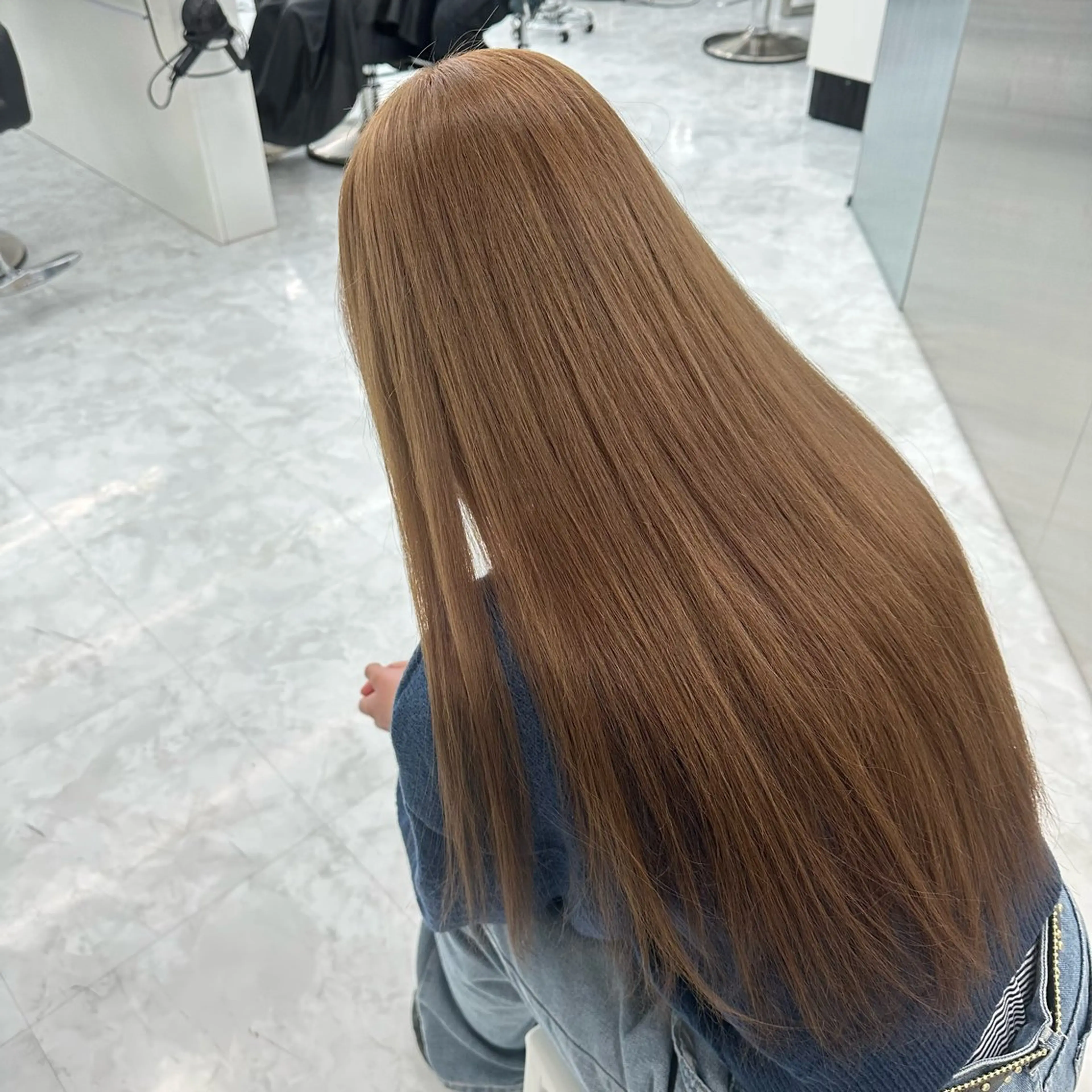 ロング カラー ヘアカラー トリートメント ヘッドスパ ヘアセット ダブルカラー 韓国ヘアKYONのヘアスタイル