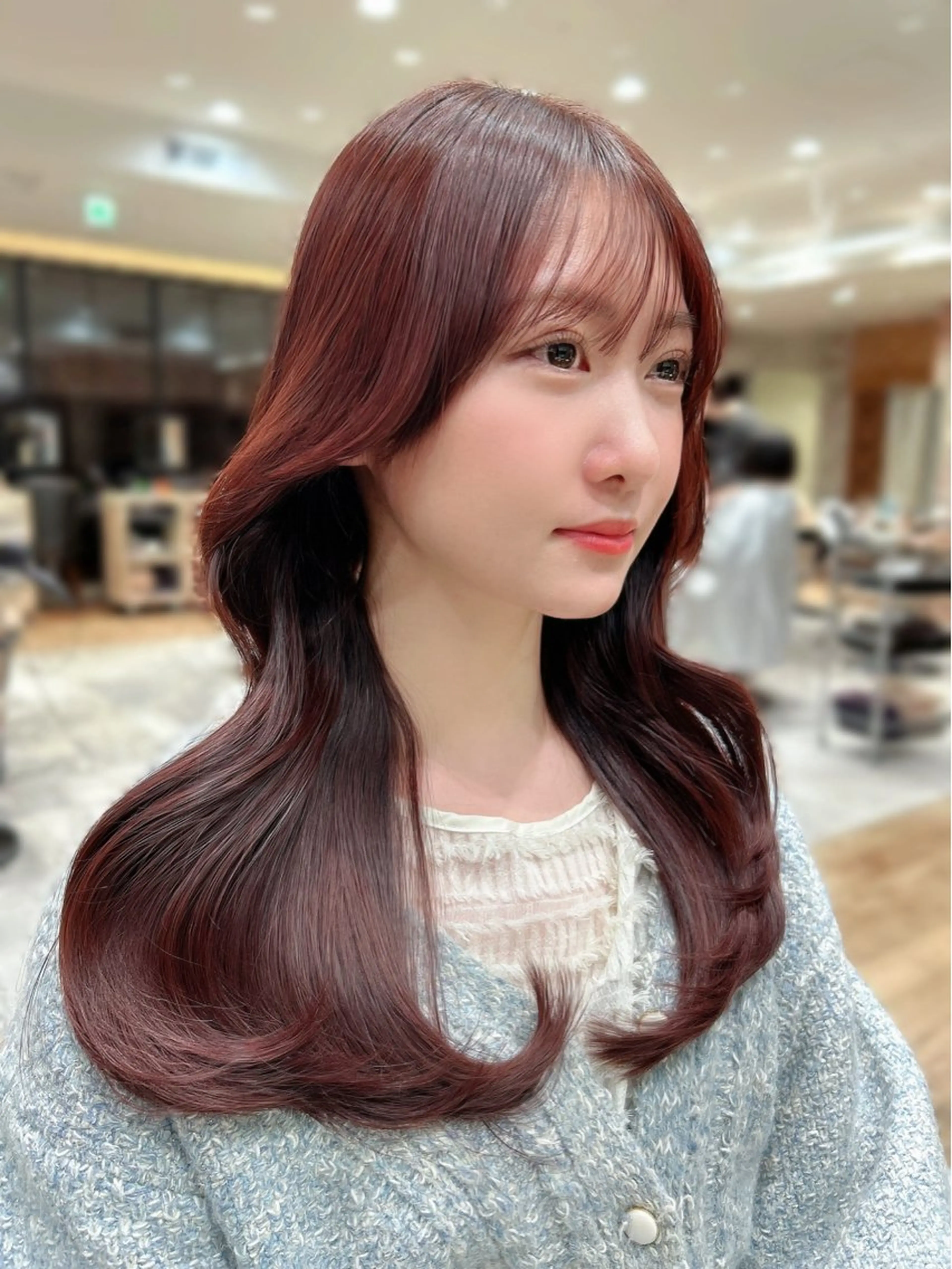 セミロング カラー カット ヘアカラー トリートメント 新宿✨顔周りカット 韓国ヘア/坂本亜裟海のヘアスタイル