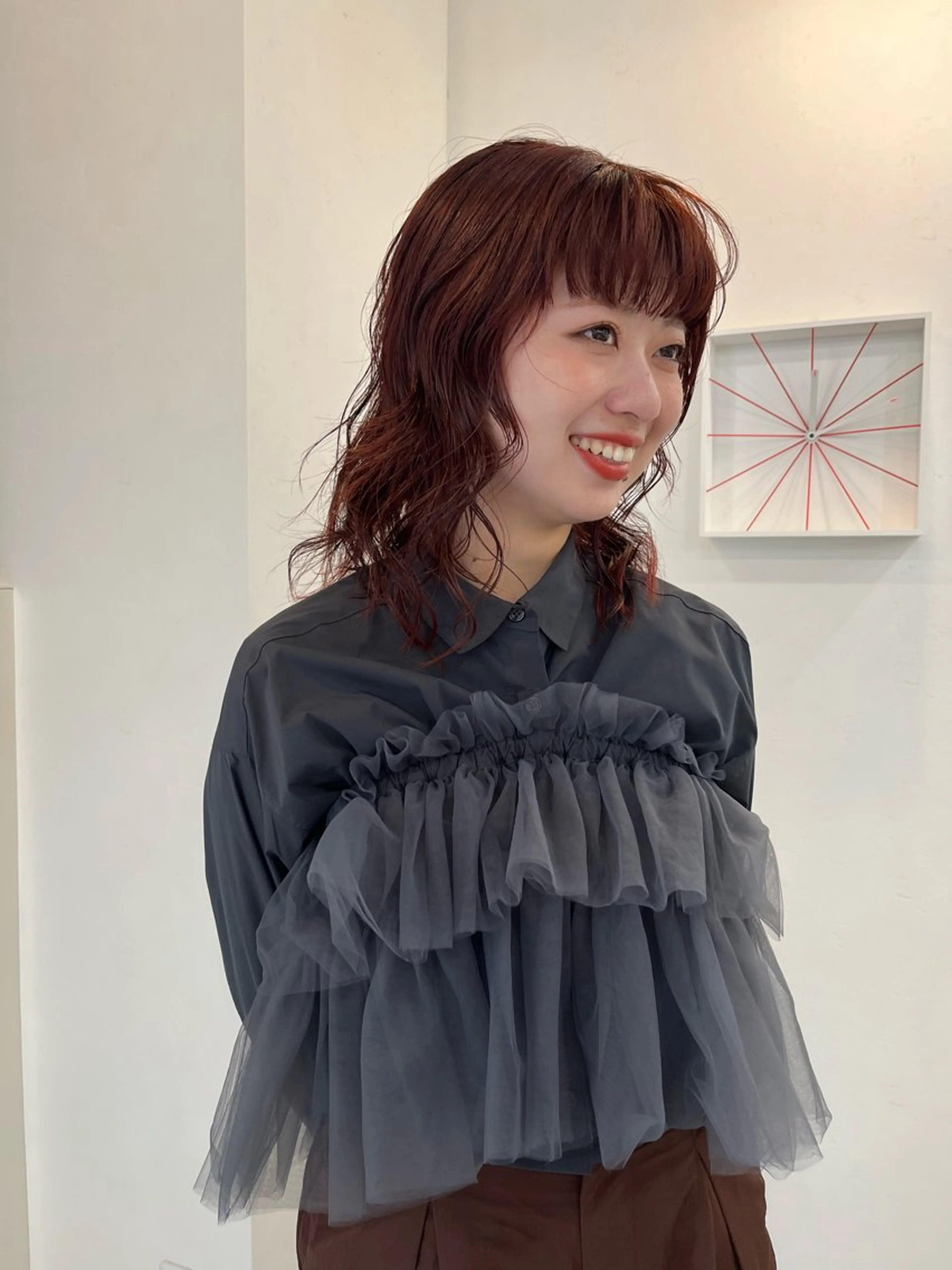 ミディアム カラー カット ヘアカラー NOUN所属・eri kinjoのヘアスタイル