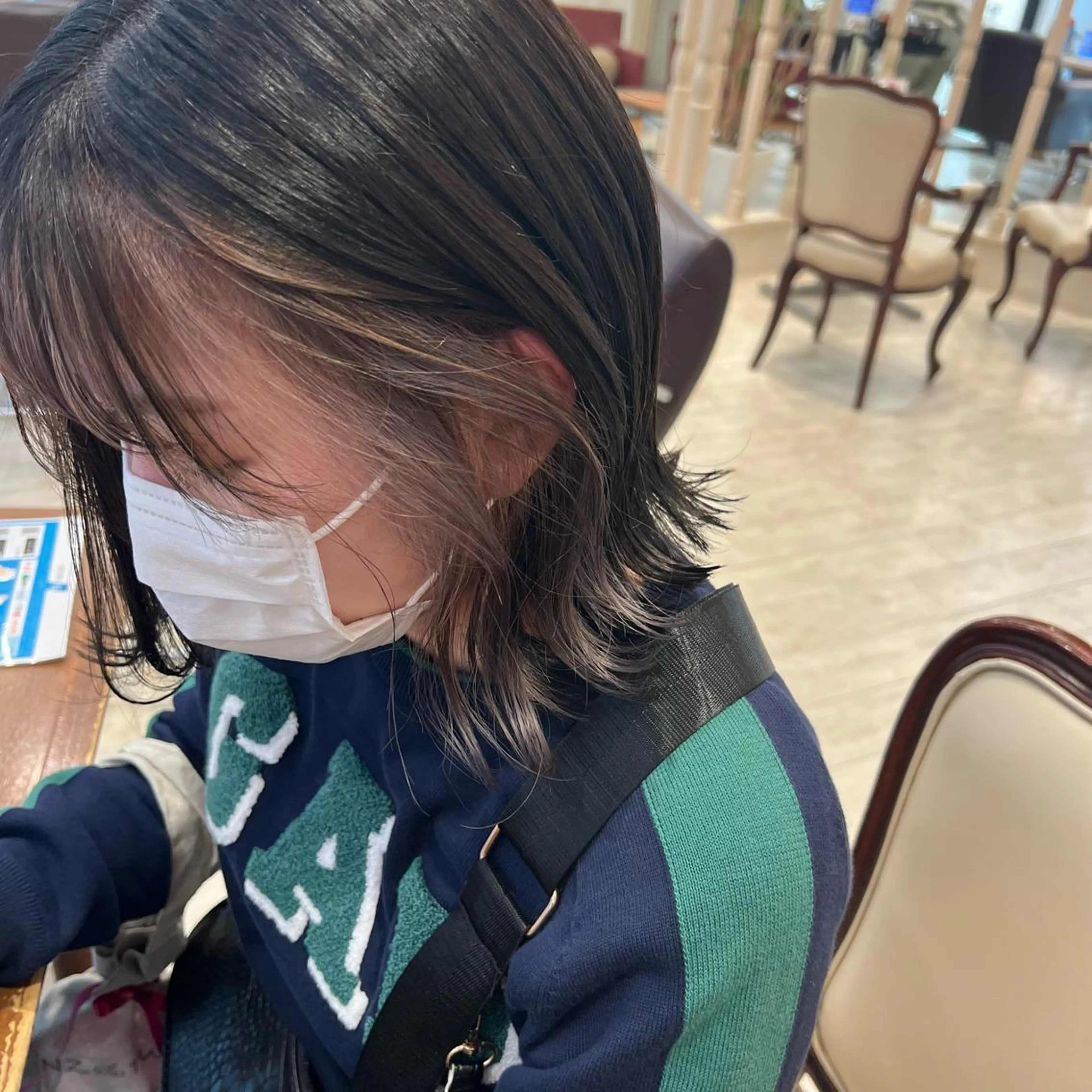 ミディアム カラー イヤリングカラー SALOWIN川崎WEST店所属・🌷川崎/アレンジ/ 暖色ボブ/コトネ🌷のヘアスタイル