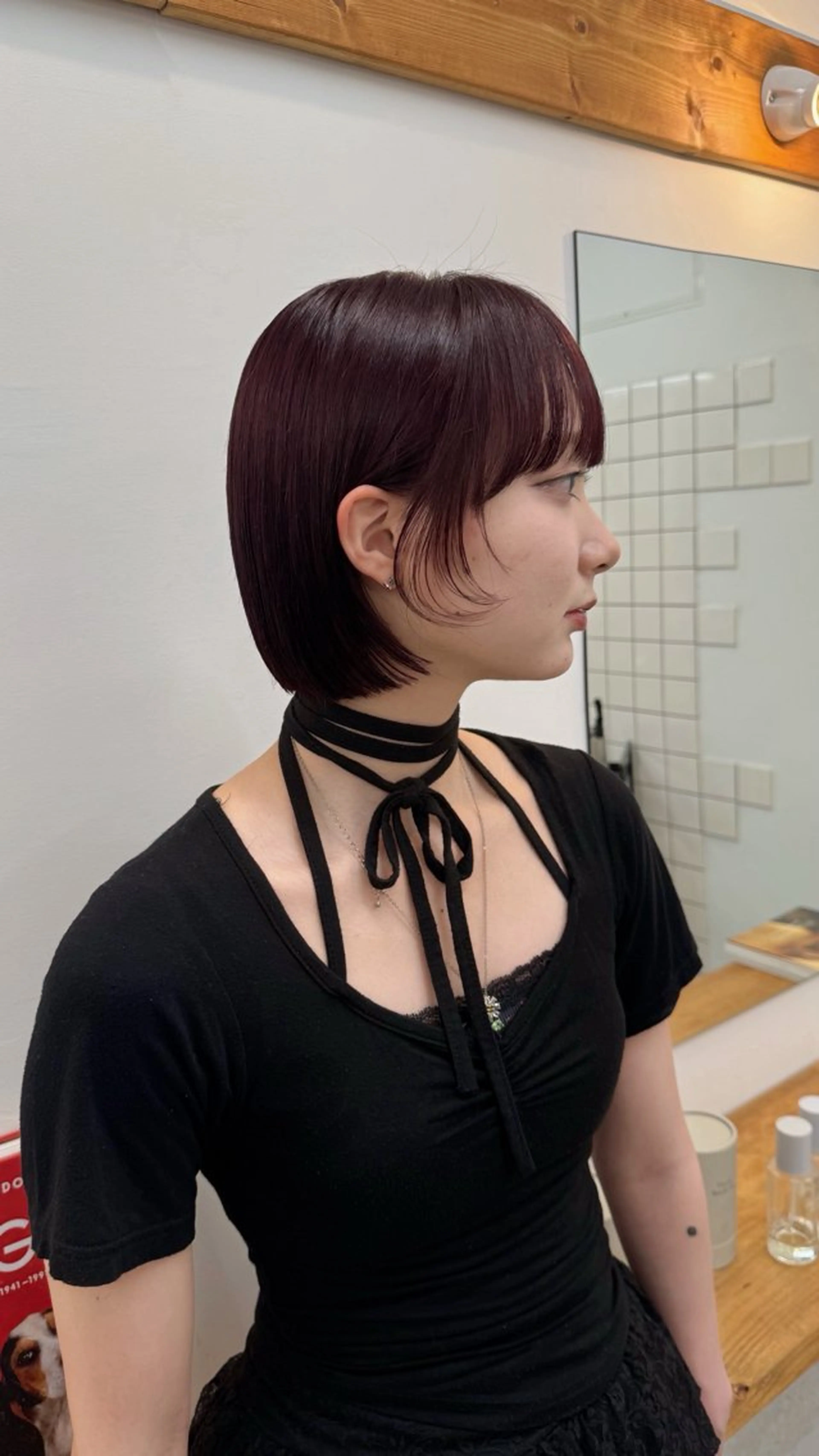 ミディアム ボブ 顔まわりレイヤー 顔周りカット レイヤーカット カット トリートメント QUARTE所属・りん 🍀8月の モデル様募集中です◎のヘアスタイル