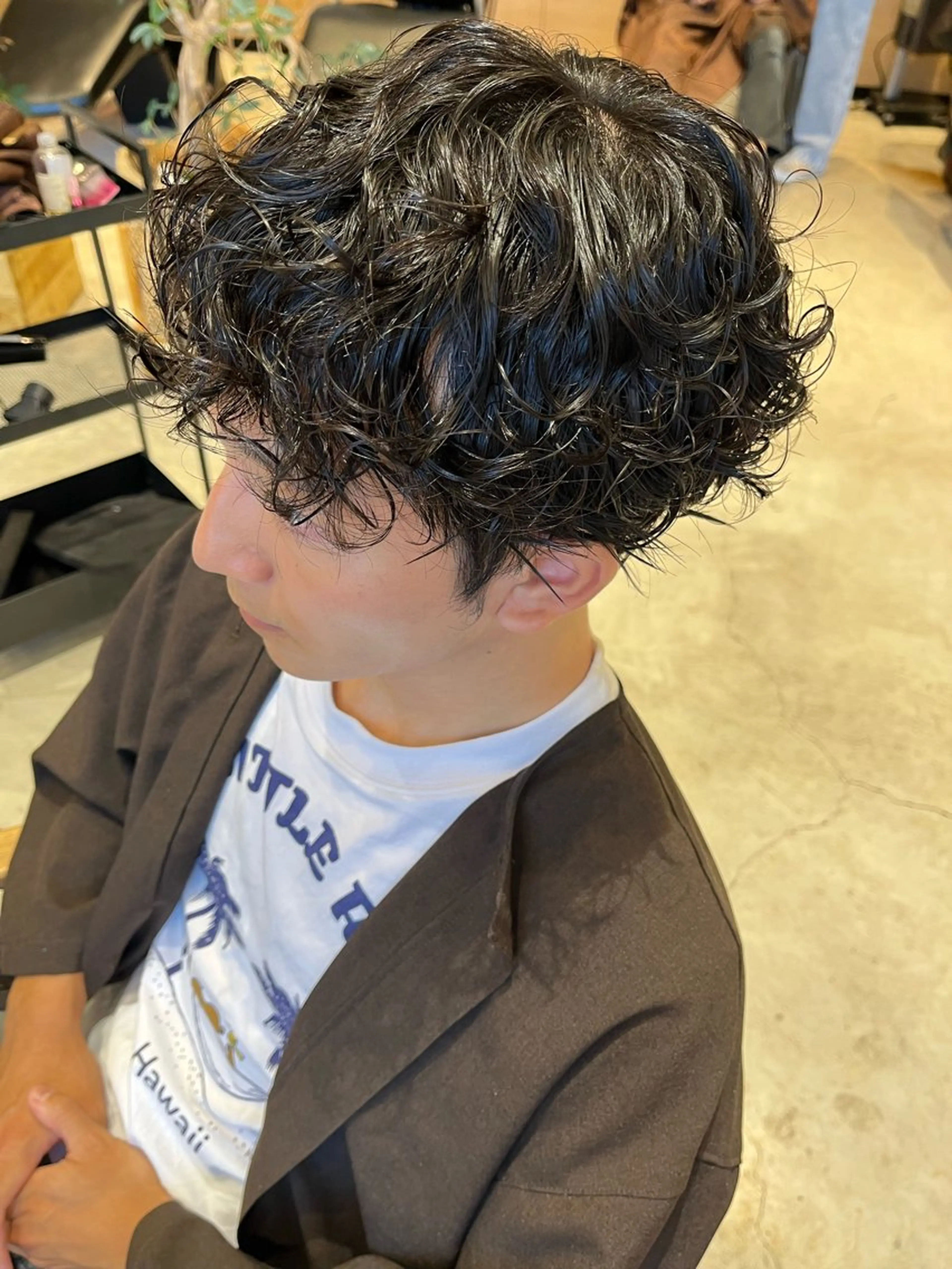 パーマ メンズ メンズパーマ 斉藤 果音のヘアスタイル