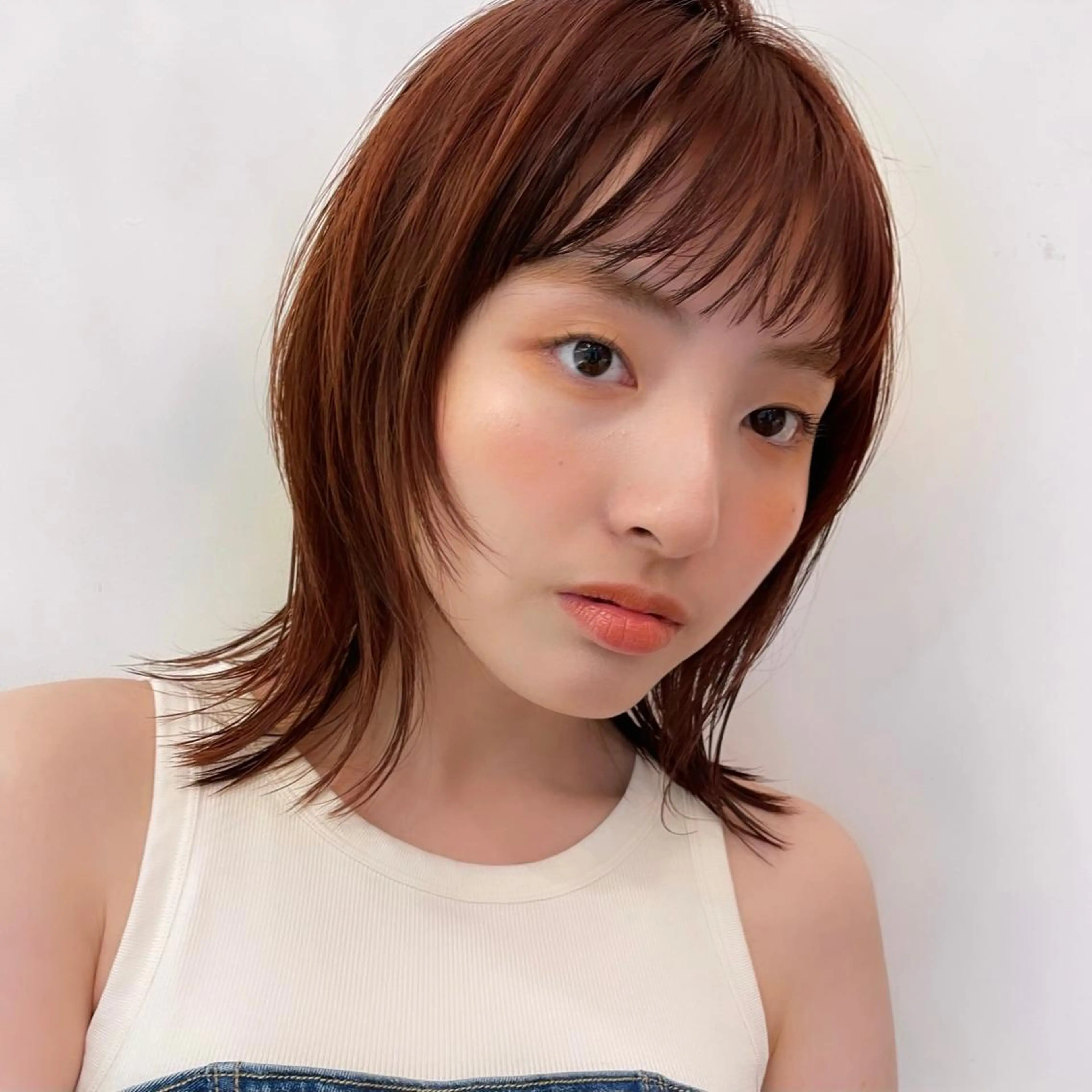 ミディアム カラー カット ヘアセット ボブパーマ ♡ヨシカワハナコのヘアスタイル