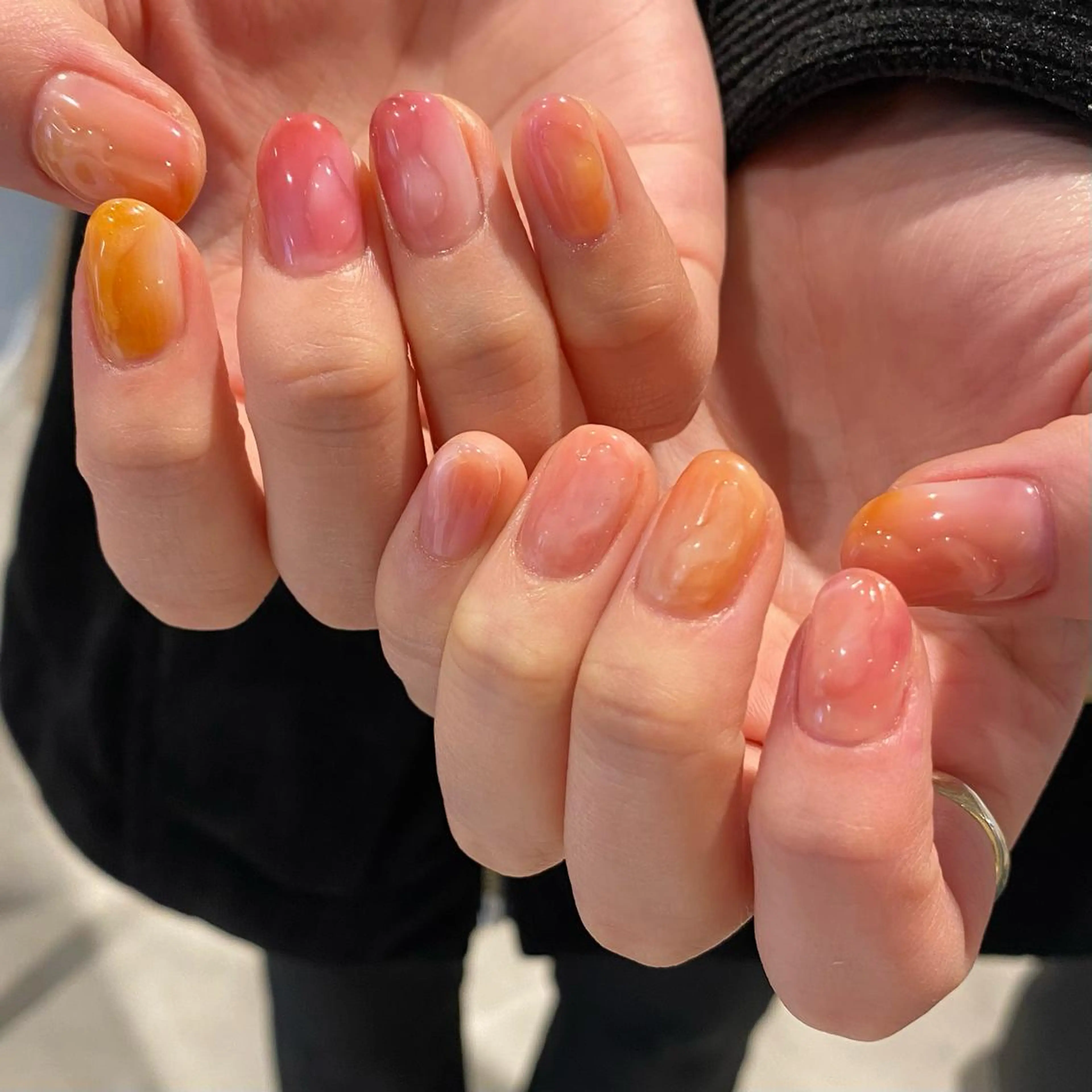 ネイル ニュアンスネイル ハンドネイル RINO AMANE nailのネイルデザイン