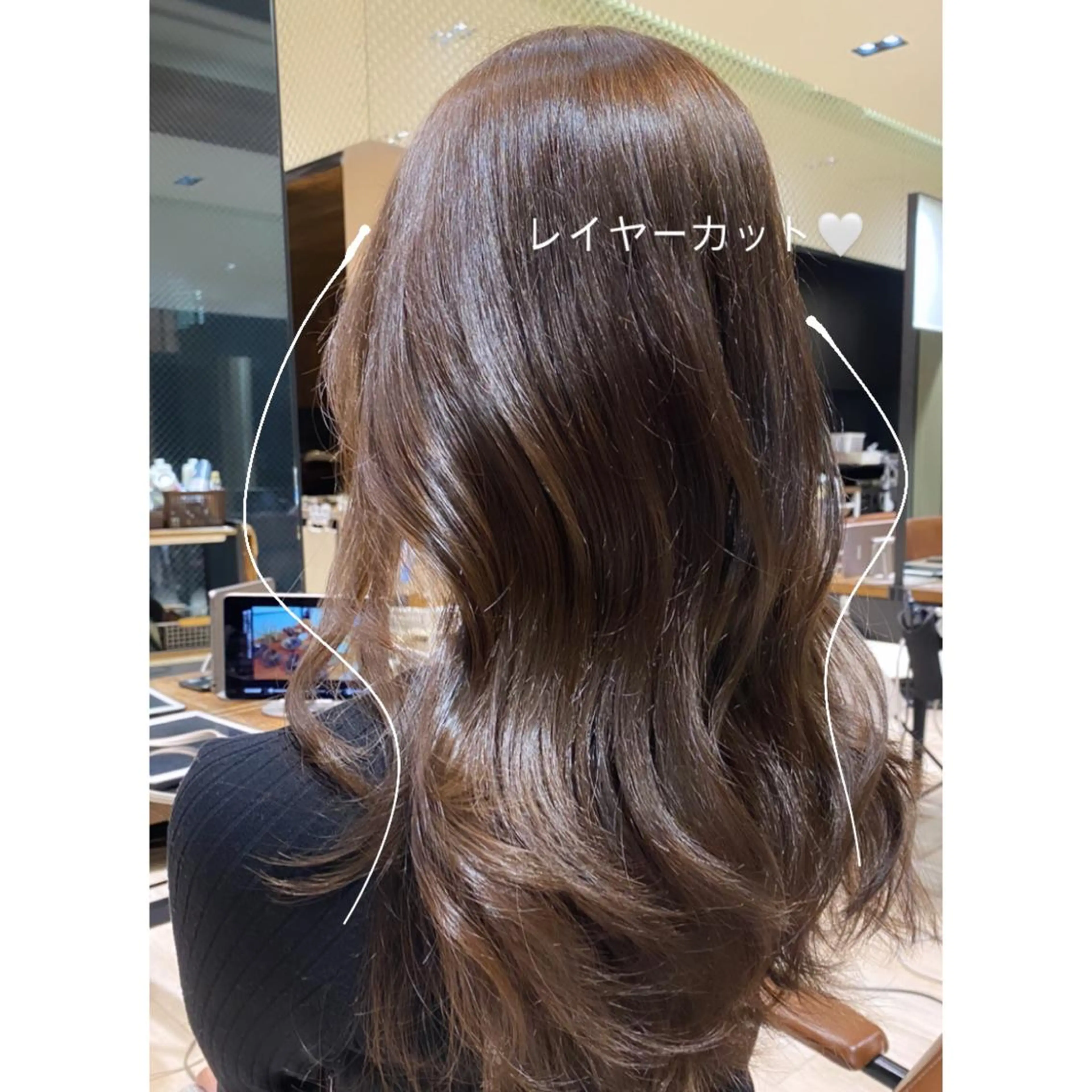 ロング カラー レイヤーカット 似合わせカット カット トリートメント 🍼顔周りカット/ レイヤー/小川華奈のヘアスタイル